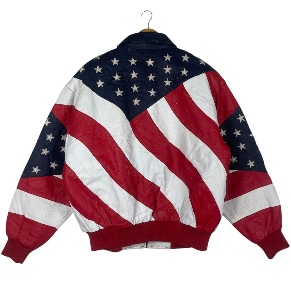 Michael Hoban 💥 MICHEAL HOBEN AMERICAN FLAG BOMBER JACKET Size US L / EU 52-54 / 3 - 5 Thumbnail