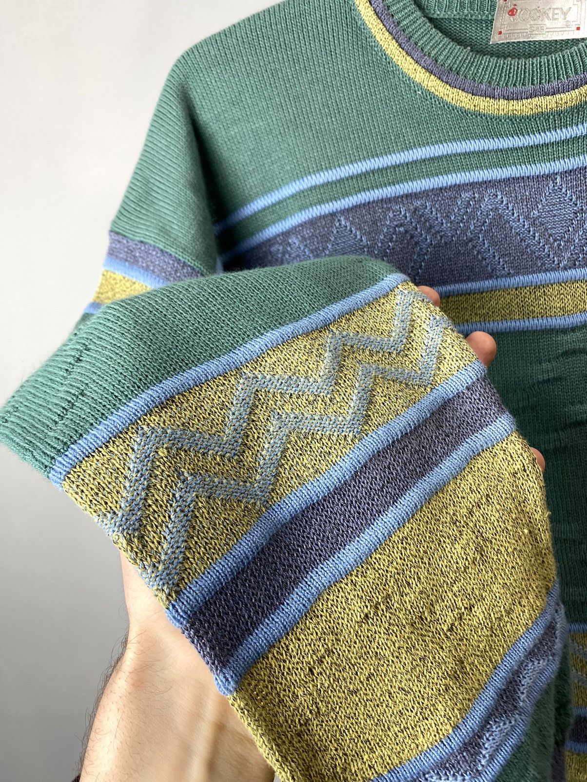 Coogi × Japanese Brand × Vintage 90’s Knit Striped Sweater Coogi style Carlo Colucci Japan Size US M / EU 48-50 / 2 - 7 Thumbnail