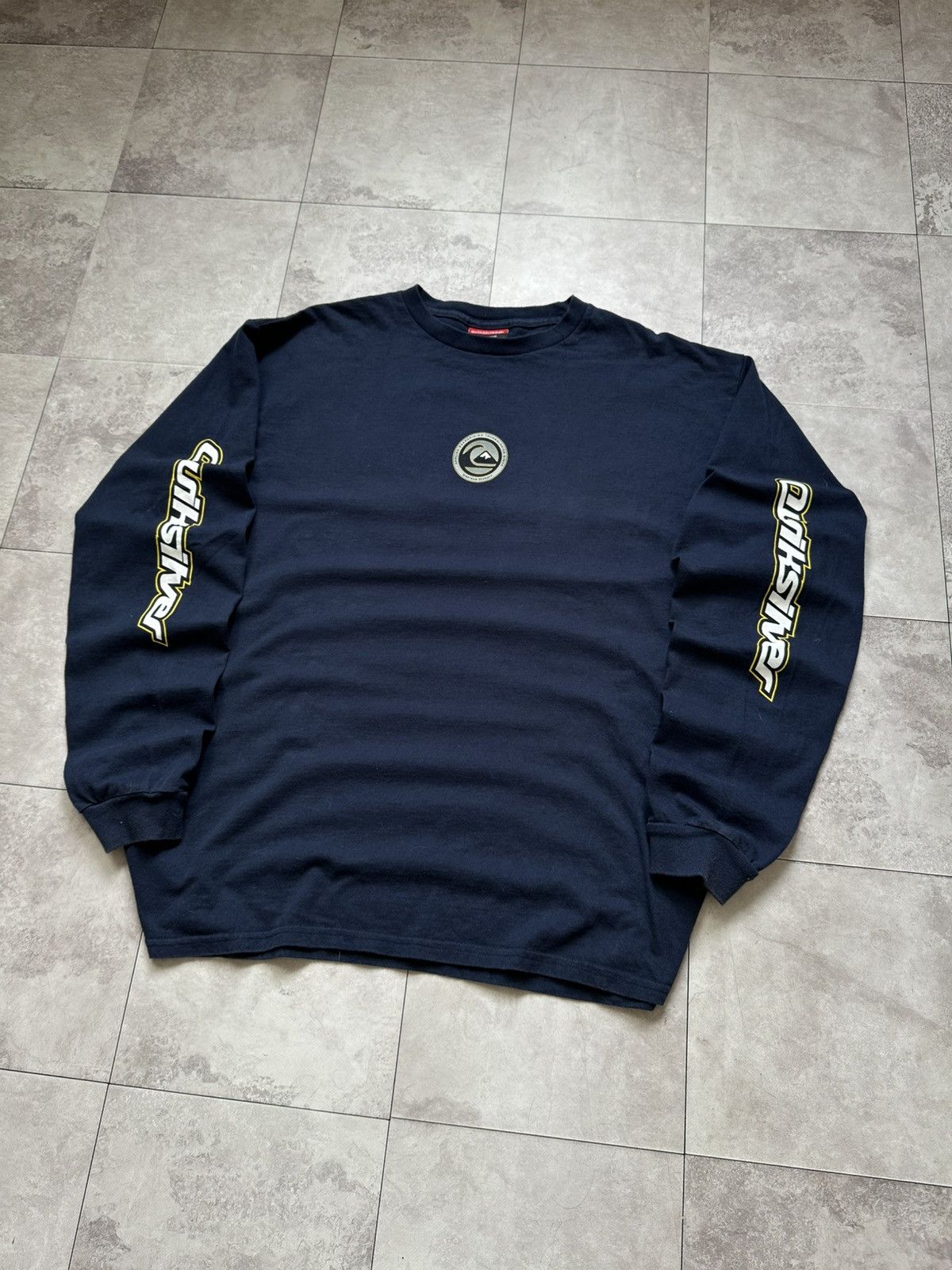 Quiksilver Vintage Quicksilver 90’s Surf Big Logo Navy Blue Long Sleeve Size US XL / EU 56 / 4 - 4 Thumbnail