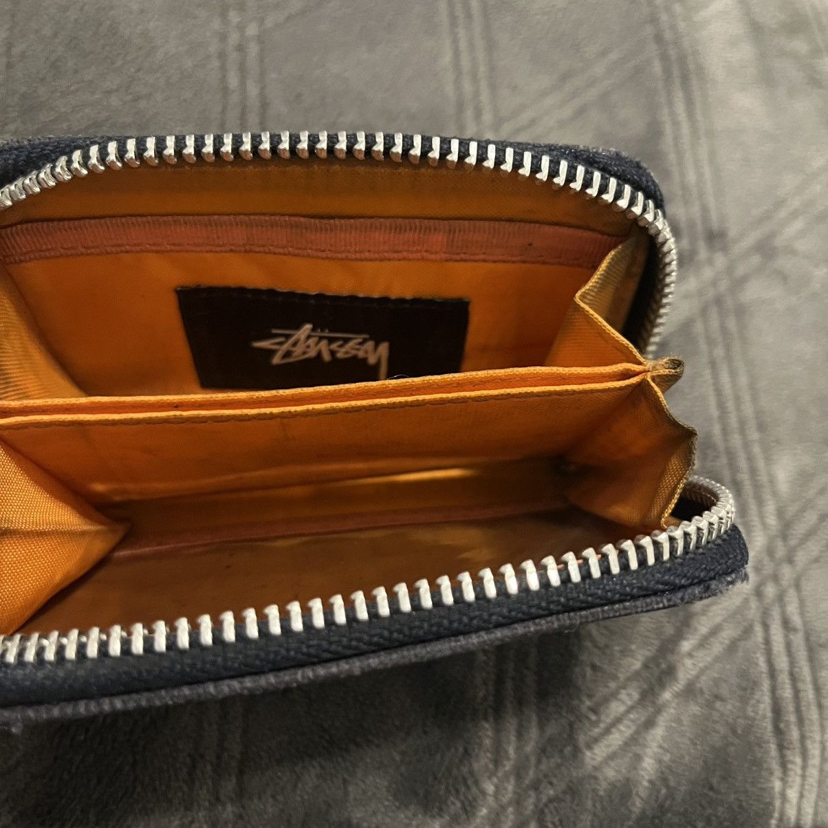 Stussy 2018 STUSSY x PORTER ZIP CANVAS WALLET MADE IN JAPAN L BLUE Size ONE SIZE - 6 Thumbnail