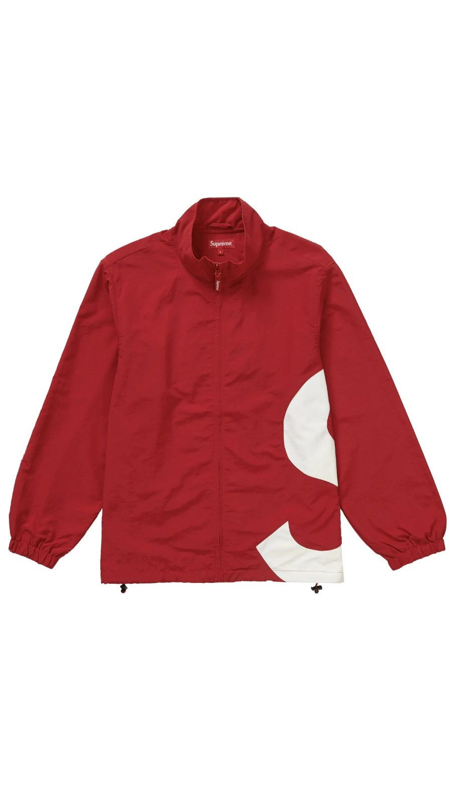 image of Supreme S Logo Track Jacket in Red, Men's (Size XL)