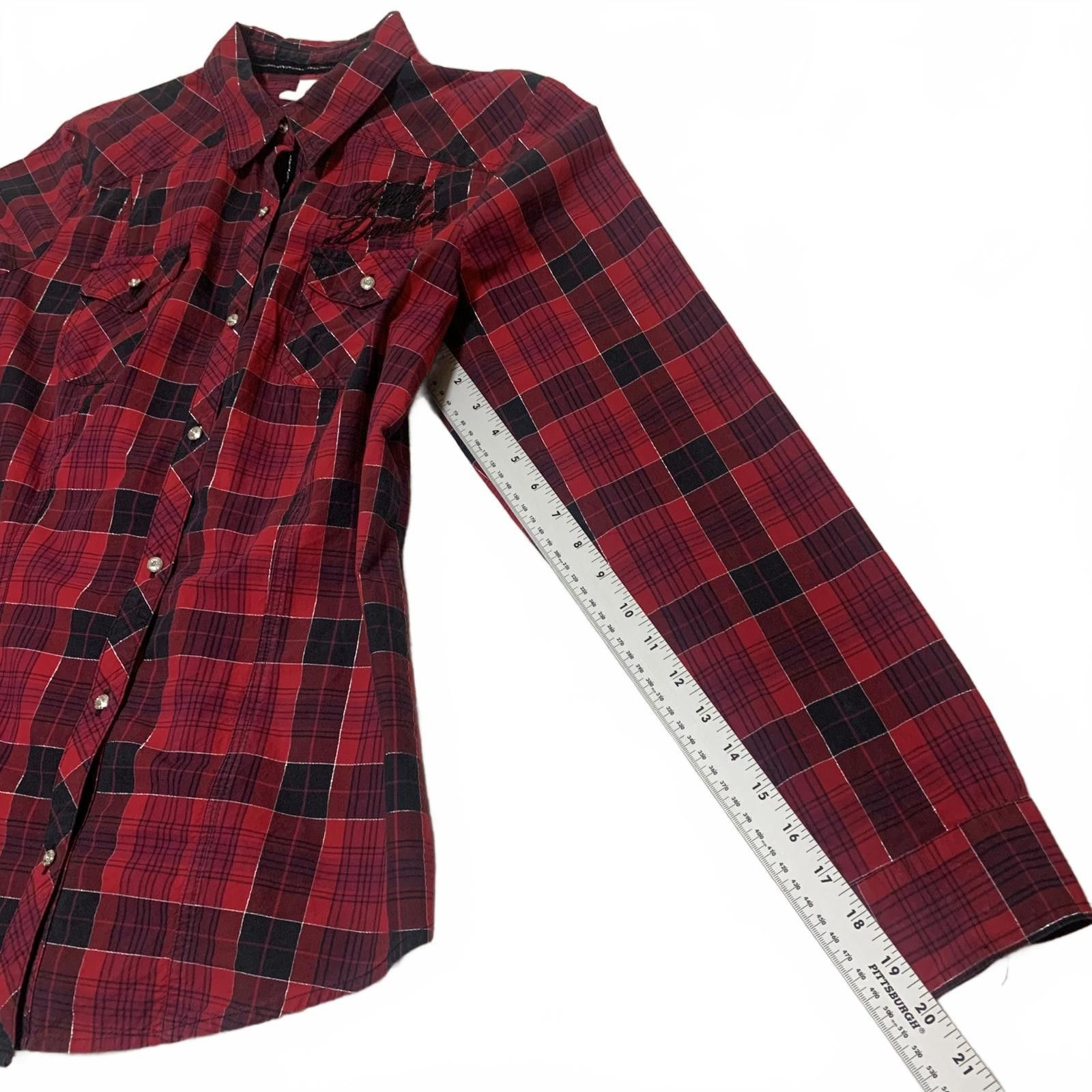 Harley Davidson Harley Davidson Red Plaid Flannel Shirt Corset Back L Size US L / EU 52-54 / 3 - 7 Thumbnail