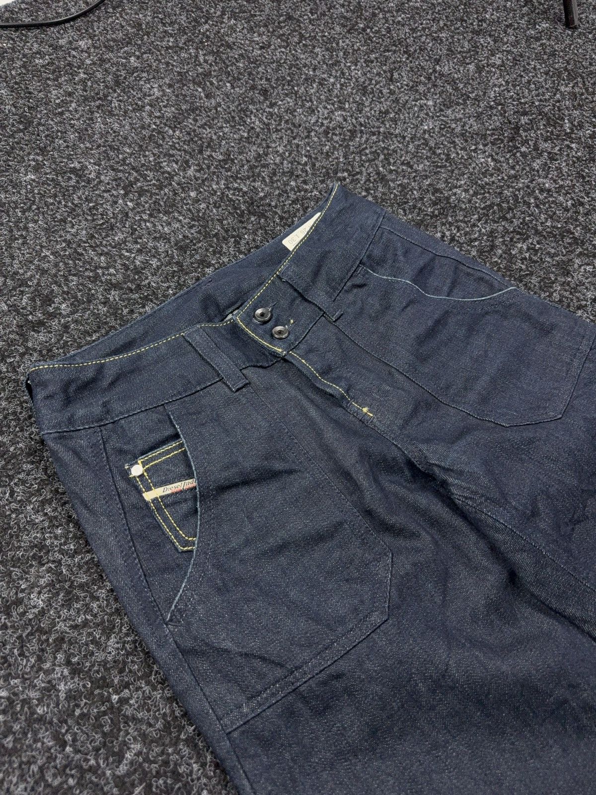 Diesel Luxury Diesel Volver Dark Raw Denim Wide Leg Jeans Y2K Size 26" / US 2 / IT 38 - 5 Thumbnail