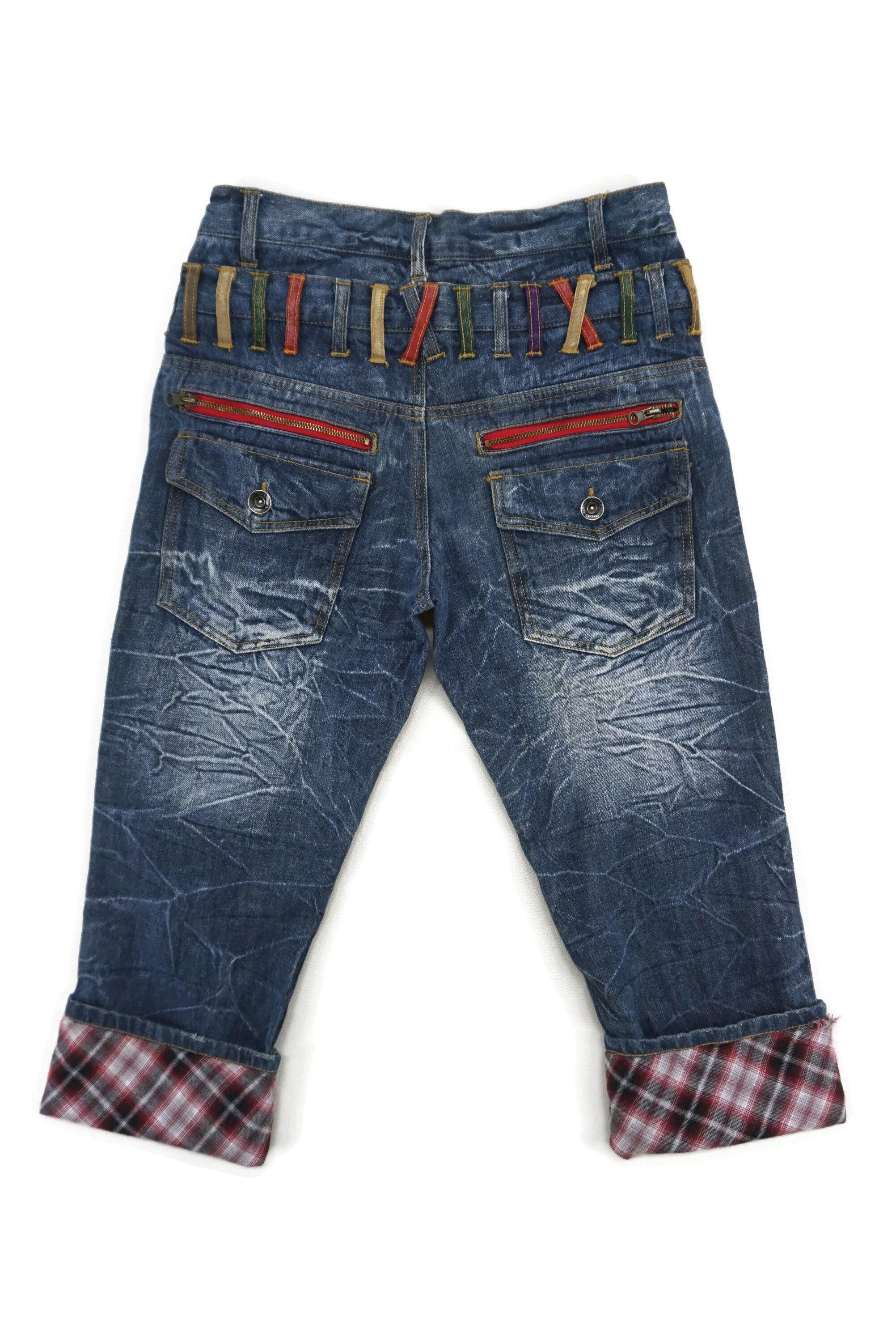 Japanese Brand Nylaus Jeans Size W31xL24.5 Double Waist Cropped Jorts Denim Size US 31 - 3 Thumbnail