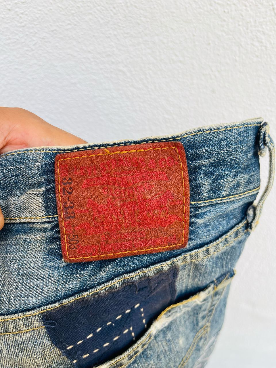 Japanese Brand × Vintage Vintage Levis Patchwork Japanese Designer Fashion Style Size US 33 - 12 Thumbnail