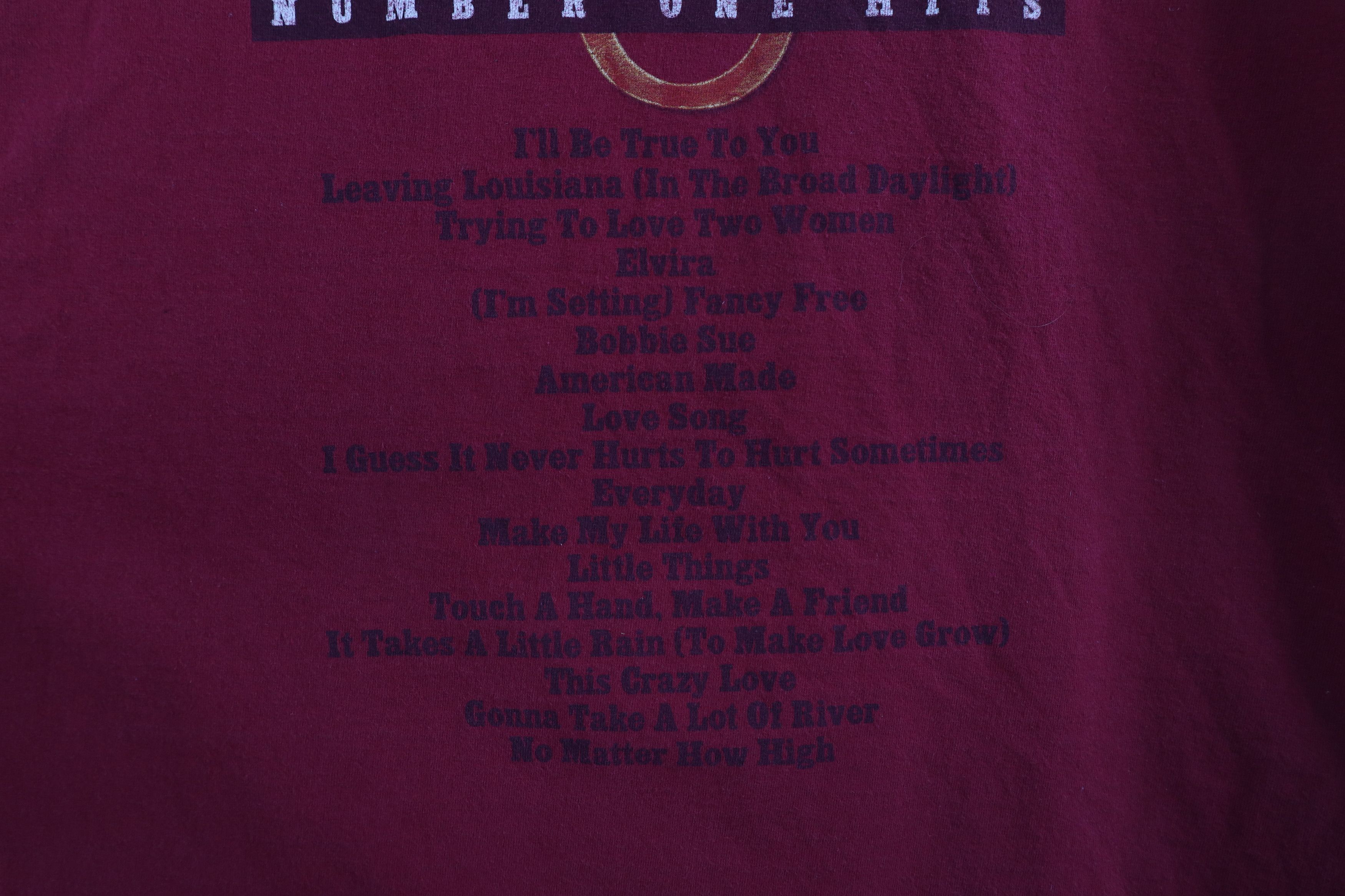 Vintage Vintage Ridge Boys Number One Hits Band T-Shirt Red Cotton Size US XL / EU 56 / 4 - 9 Thumbnail