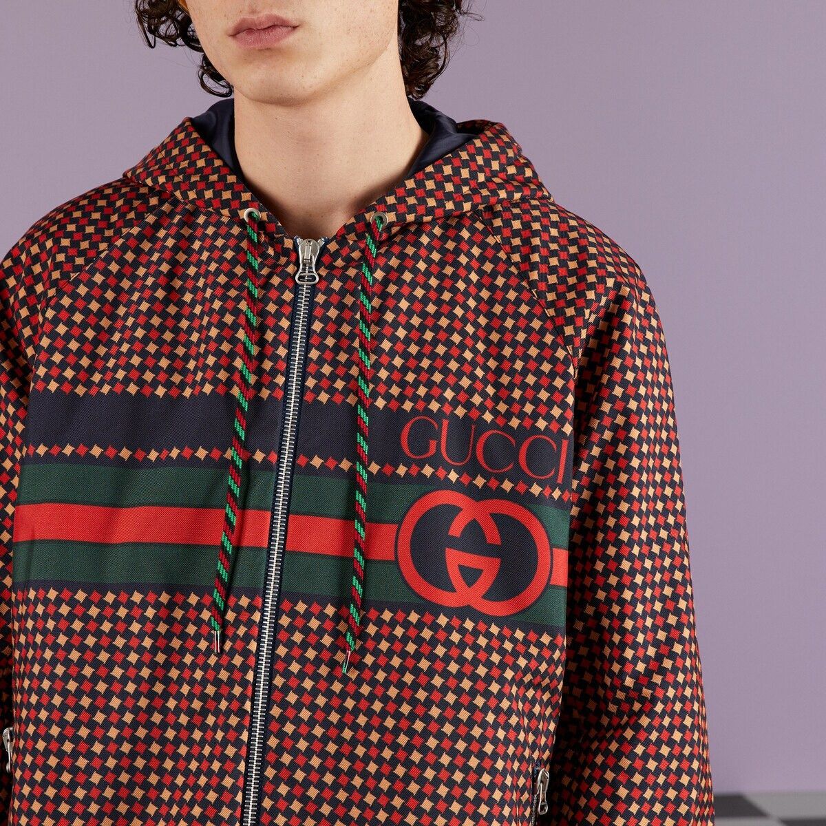 Gucci o1s1wg110125 Geometric Houndstooth Canvas Jacket Multicolor Size US XXL / EU 58 / 5 - 3 Thumbnail
