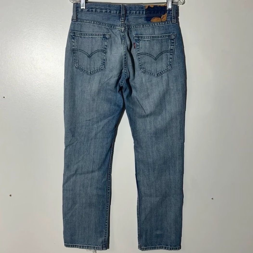 Levi's Levi's Jeans Levi's Straight 5 Pocket Blue Denim Mens 29X30 Straight Leg Jeans Mens Size 29X30 Blue Denim 5-pocket Classic Style Mens Size US 29 - 5 Thumbnail