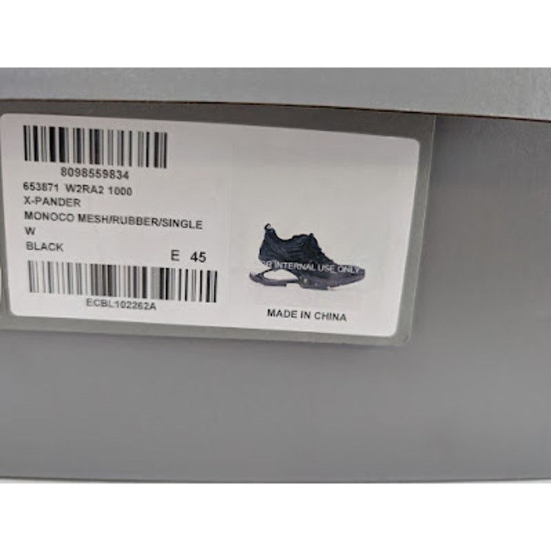 Balenciaga o1rshd1 Mesh Rubber Single X-Pander Sneakers in Black Size US 12 / EU 45 - 22 Thumbnail