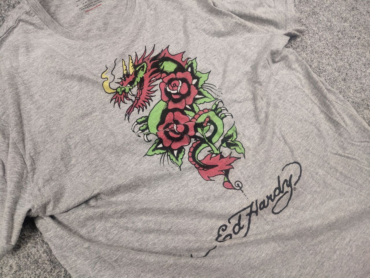 Ed Hardy Ed Hardy Vintage Y2K Style Dragon Japan Tattoo T Shirt Tee Size US M / EU 48-50 / 2 - 6 Thumbnail