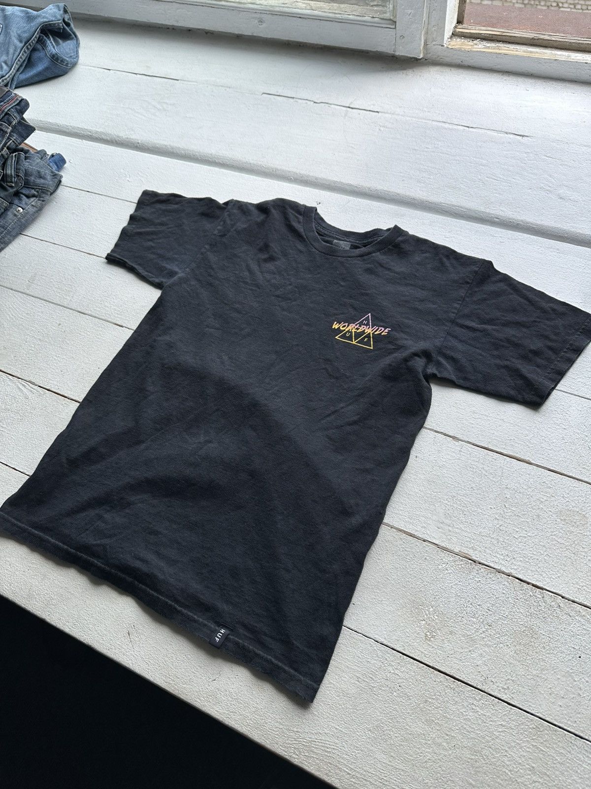 Huf × Vintage ❗️HUF vintage 90s BIG LOGO t shirt sk8 rap black Size US S / EU 44-46 / 1 - 5 Thumbnail