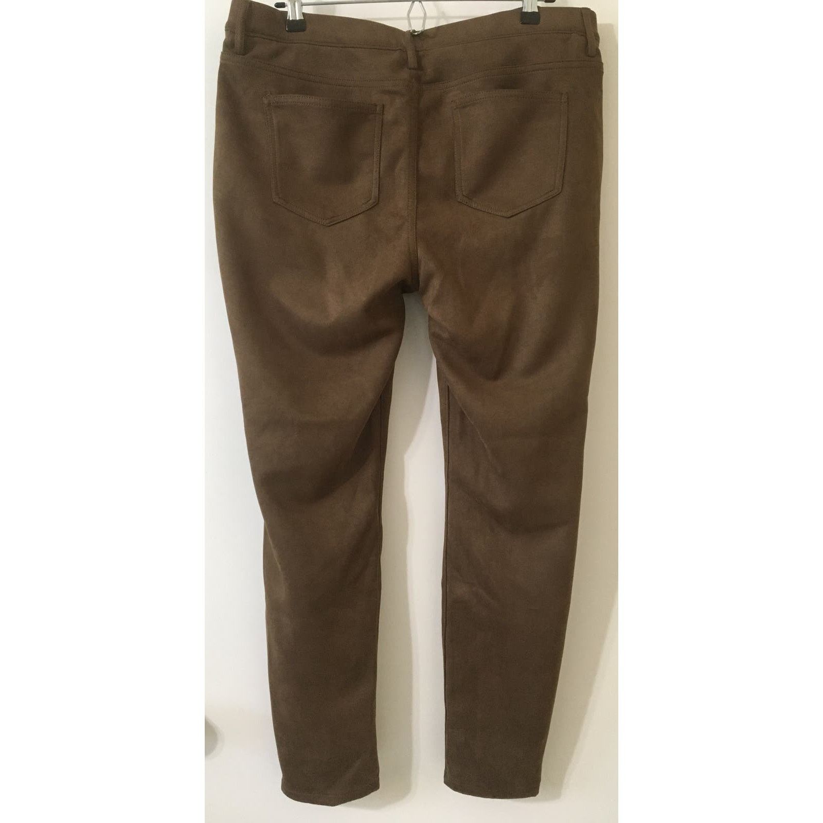 Other Time and Tru XL 16–18 Faux Suede Brown Pull On Skinny Pants Size 36" / US 14 / IT 50 - 2 Thumbnail