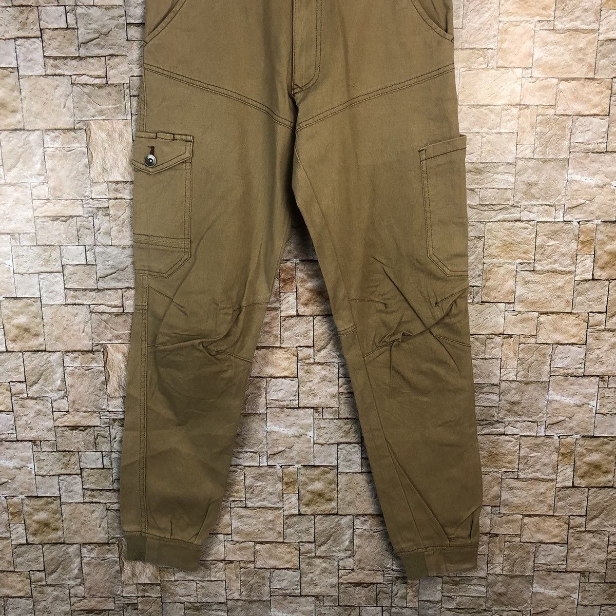 Japanese Brand × Vintage Japanese Brand vintage utility Brown Joggers Pants #A97 Size US 29 - 3 Thumbnail