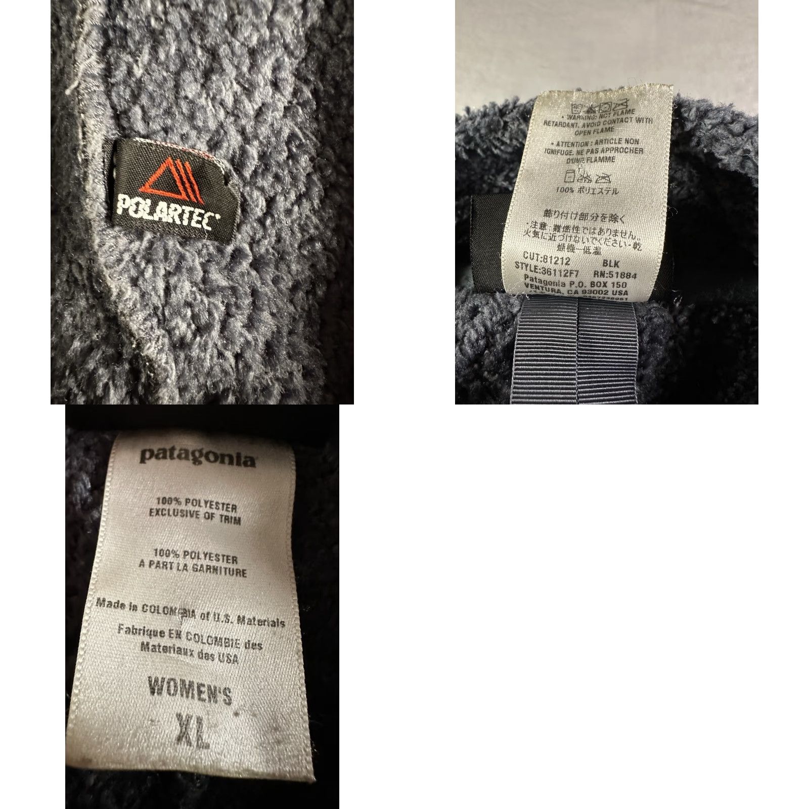 Patagonia Patagonia Jacket Womens XL Black Fleece Full Zip Regulator R2 Vintage? No - Classic Patagonia Logo Pockets Regular Fit Size XL Size XL / US 12-14 / IT 48-50 - 10 Thumbnail
