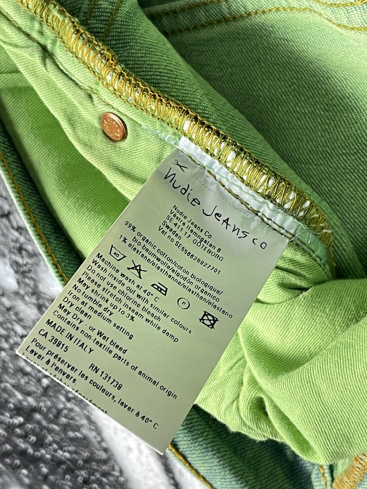 Nudie Jeans Nudie Jeans Co. Light Green Slim Fit Denim Jeans Size 33 Size US 33 - 17 Thumbnail