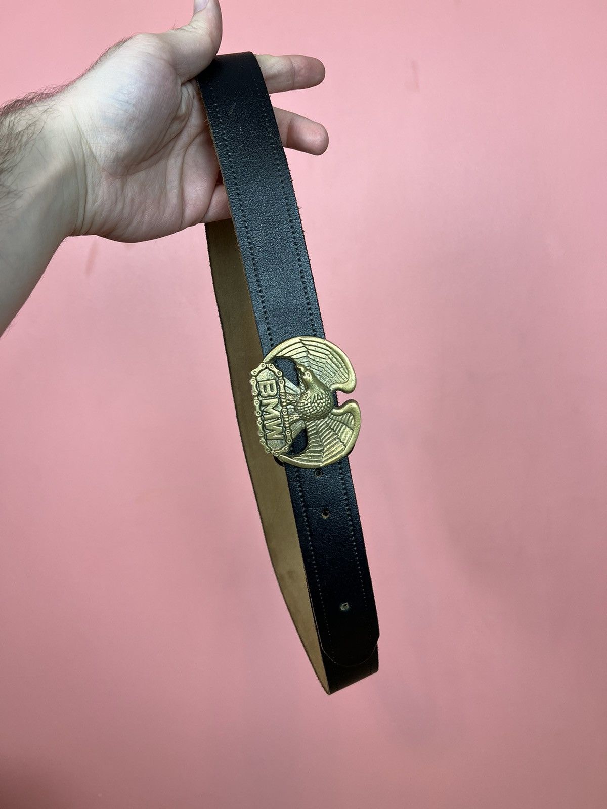 BMW Bmw vintage leather belt usa 1960 rare Size ONE SIZE - 2 Thumbnail