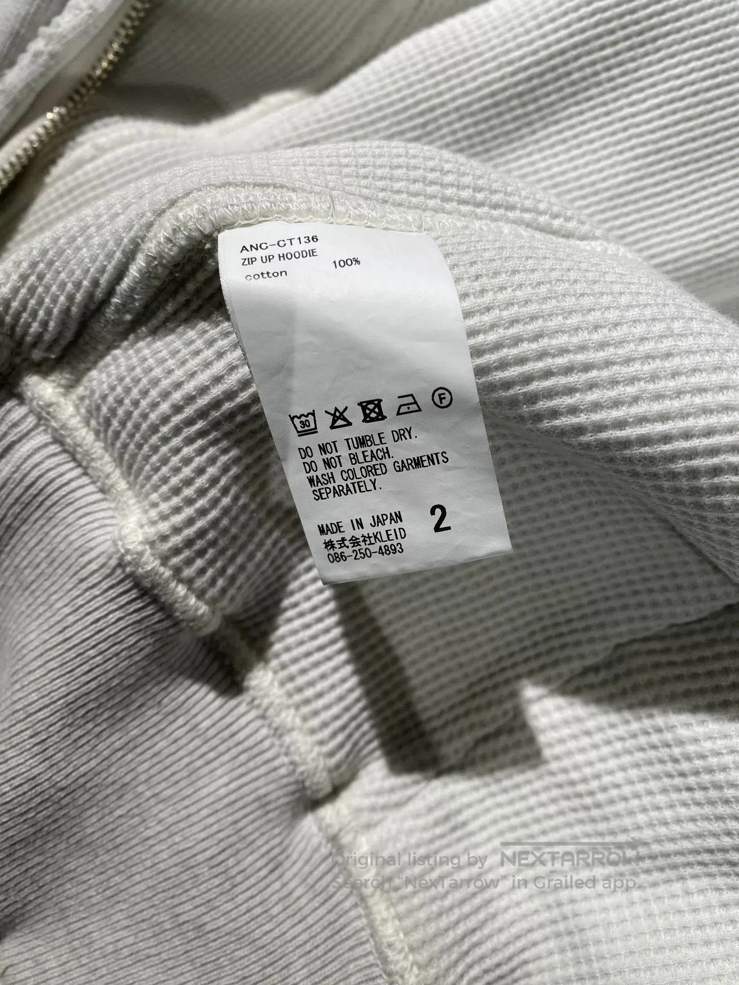 ANACHRONORM ANCELLM ZIP UP HOODIE. Size US M / EU 48-50 / 2 - 9 Thumbnail