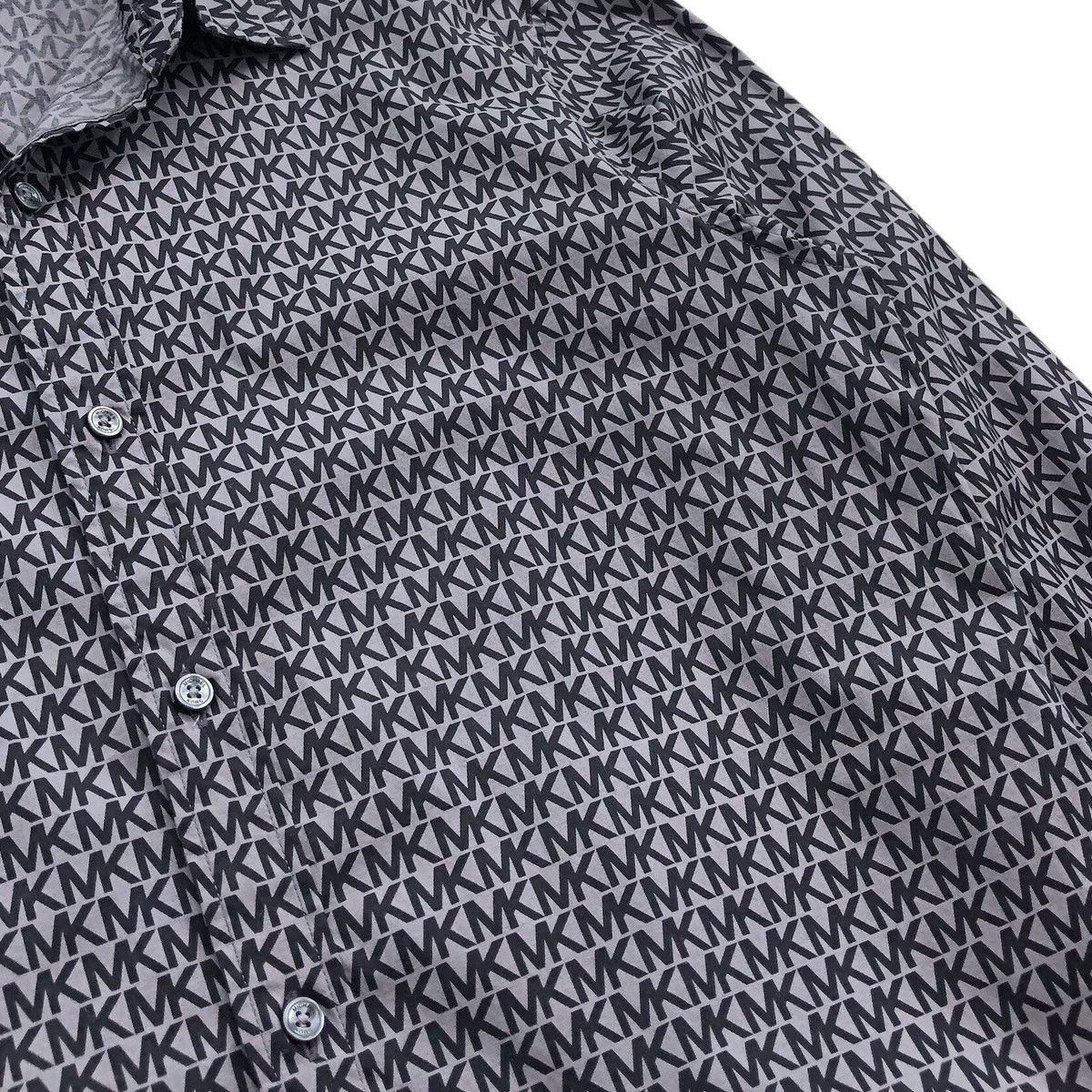 Michael Kors Michael Kors Slim Fit Logo Print Stretch Cotton Shirt Size US S / EU 44-46 / 1 - 7 Thumbnail
