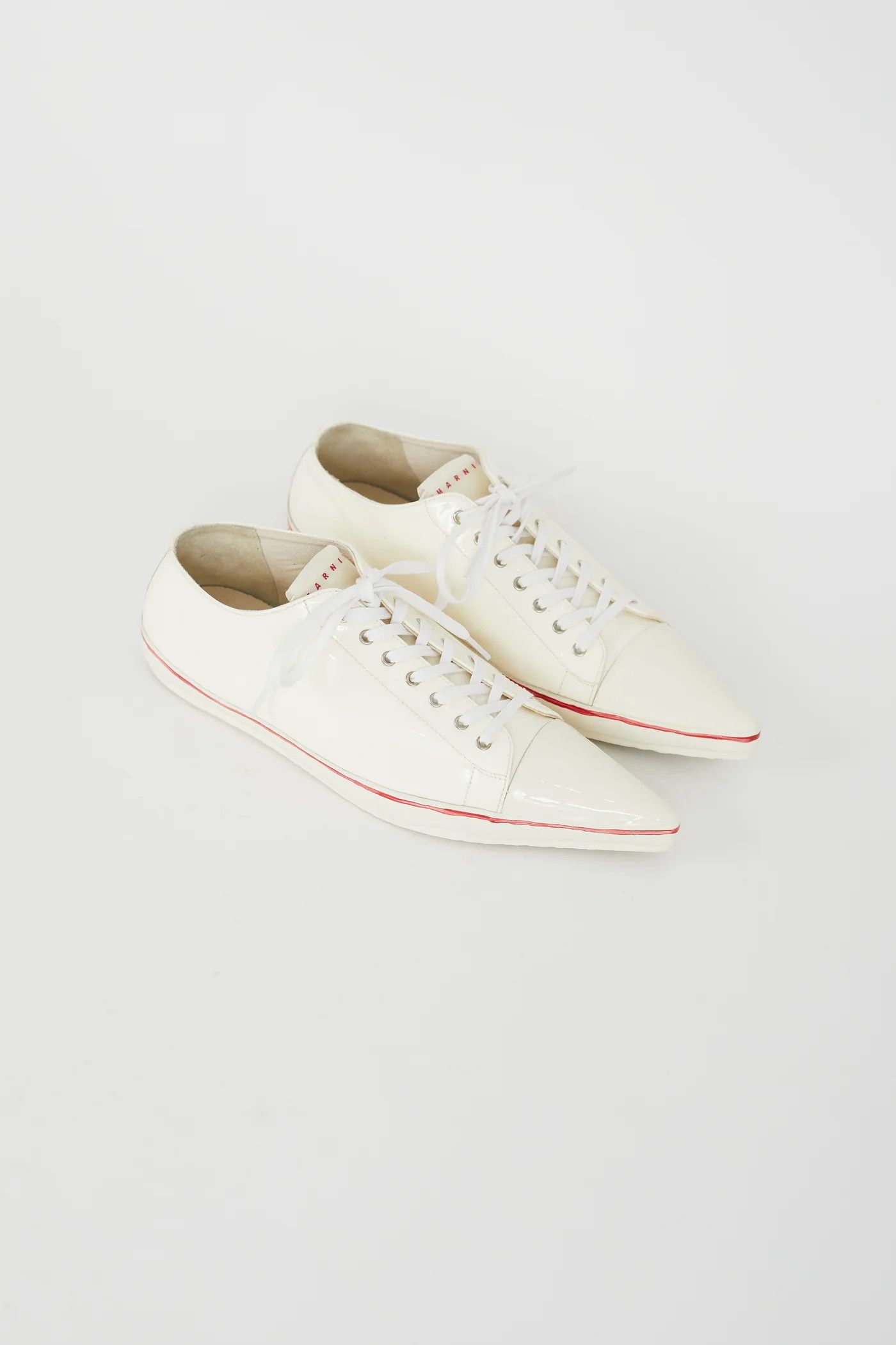 Marni o1y0225 Low-Top Sneakers in Off White/Red Size US 11 / EU 44 - 1 Thumbnail