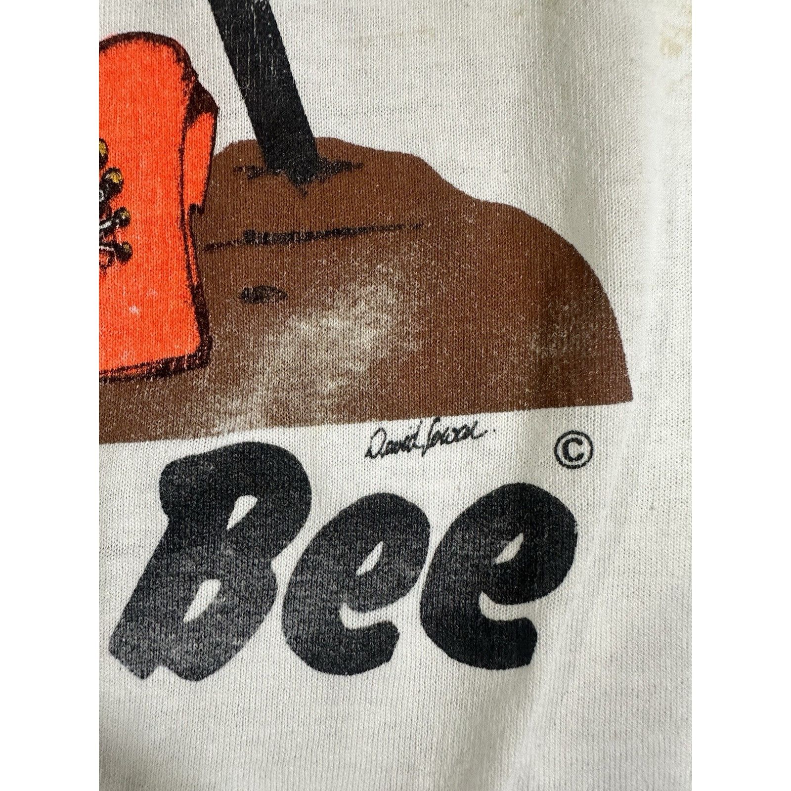 Fruit Of The Loom Vintage Worker Bee Comedy T-Shirt 80’s 90’s Graphic Tee Stre Size US XL / EU 56 / 4 - 3 Thumbnail
