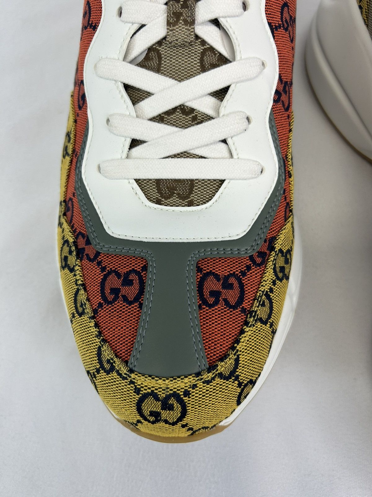 Gucci GUCCI Rhyton GG Leather Canvas Sneaker Size US 13 / EU 46 - 4 Thumbnail