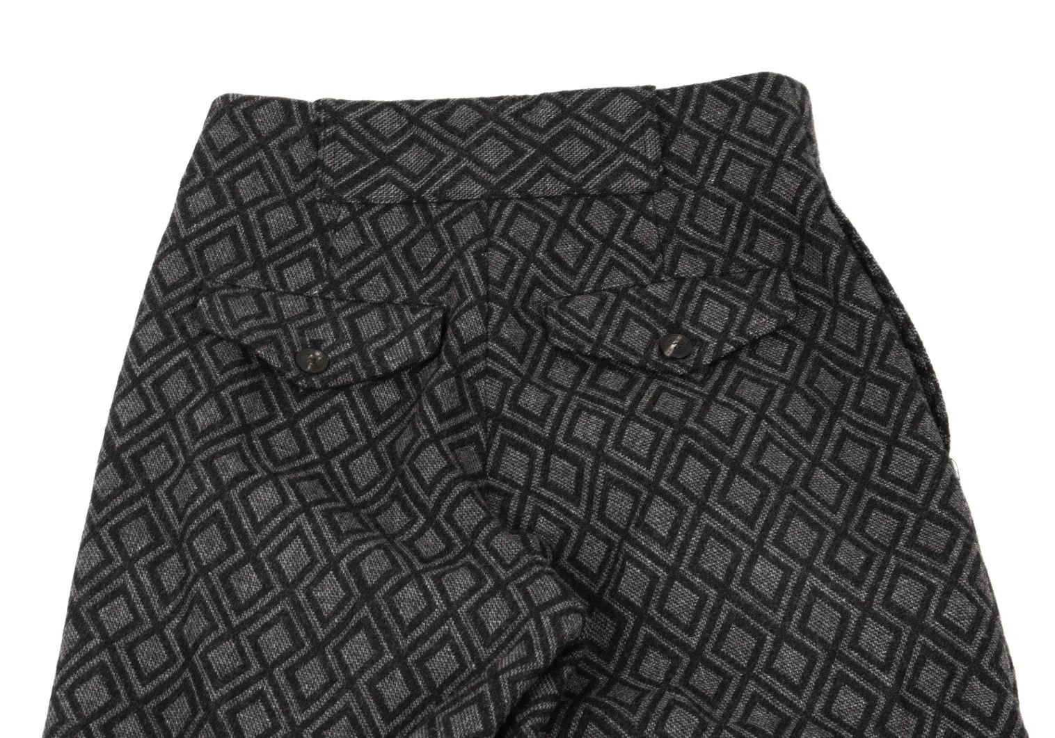 Emporio Armani Cashmere Blend Wool Geometric Jacquard Pants Charcoal 44 Size US 28 / EU 44 - 10 Thumbnail