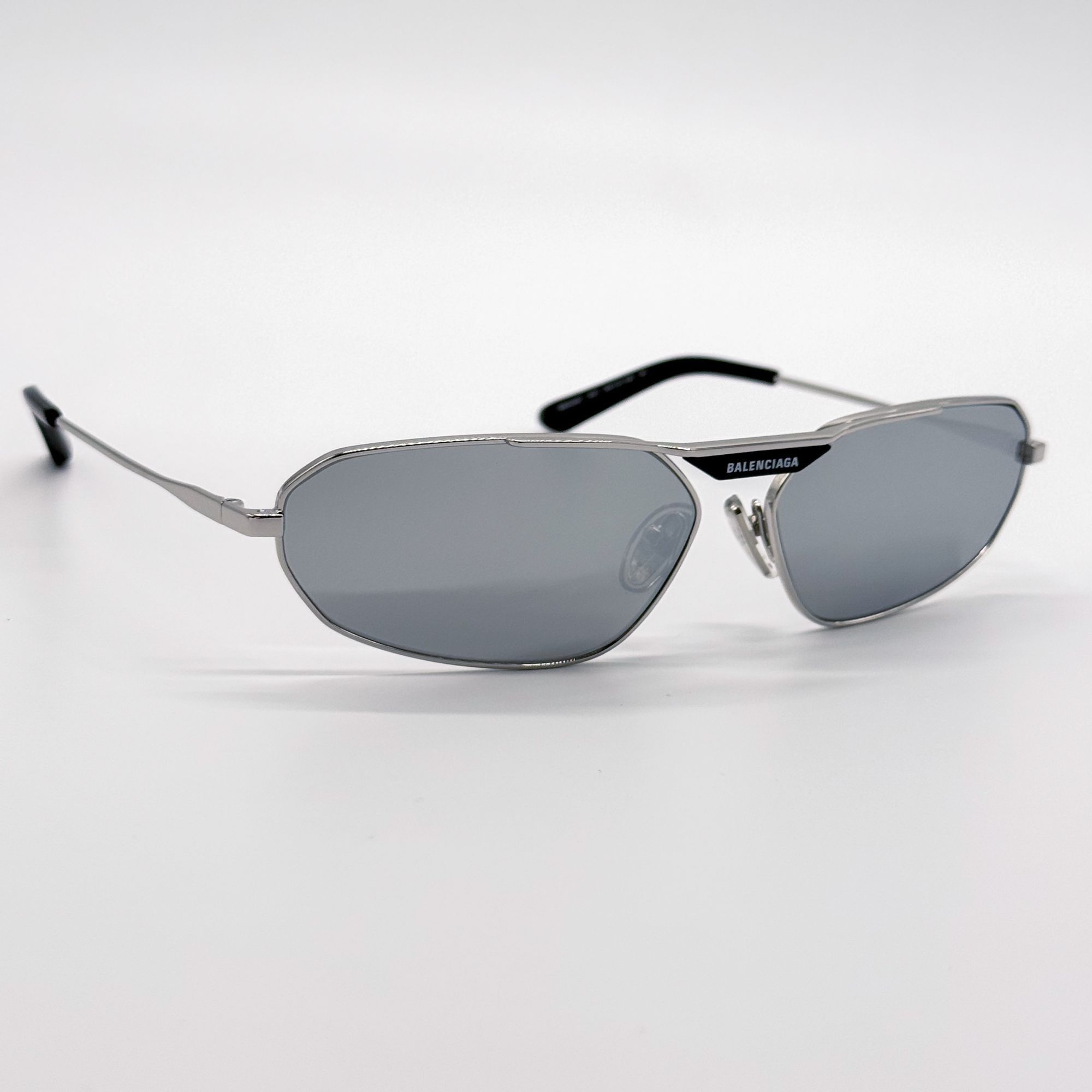 Balenciaga NEW BALENCIAGA BB0245S 002 SILVER UNISEX SUNGLASSES METAL EY Size ONE SIZE - 4 Thumbnail