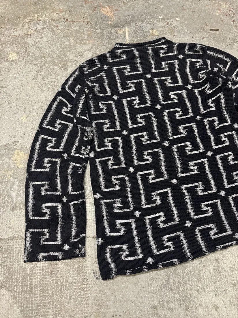 Emporio Armani × Vintage 1990s Emporio Armani Psycho Navy Sweater Size US S / EU 44-46 / 1 - 8 Thumbnail