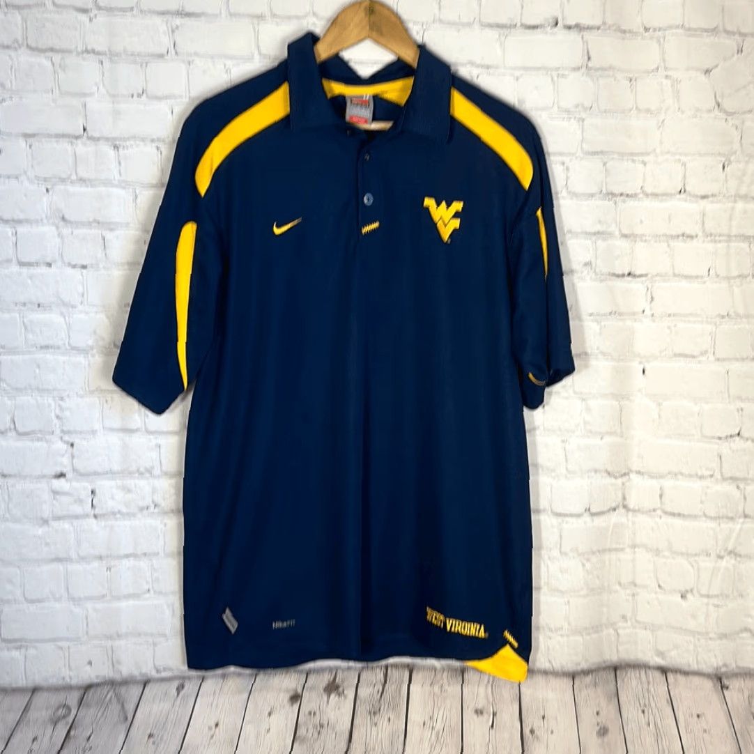 Nike Nike West Virginia Mountaineers Polo Shirt M Dri-Fit Football White Men Size US M / EU 48-50 / 2 - 2 Thumbnail
