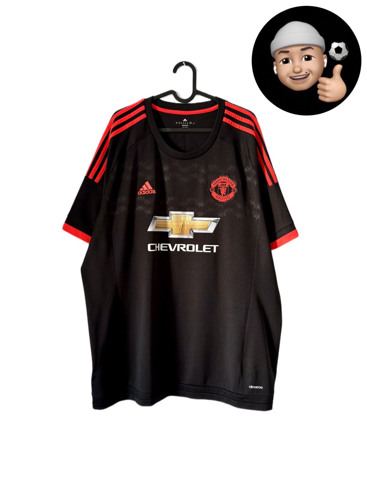 Adidas 2015 2016 Manchester United Adidas Third Kit Soccer Jersey Size US XXL / EU 58 / 5 - 1 Thumbnail