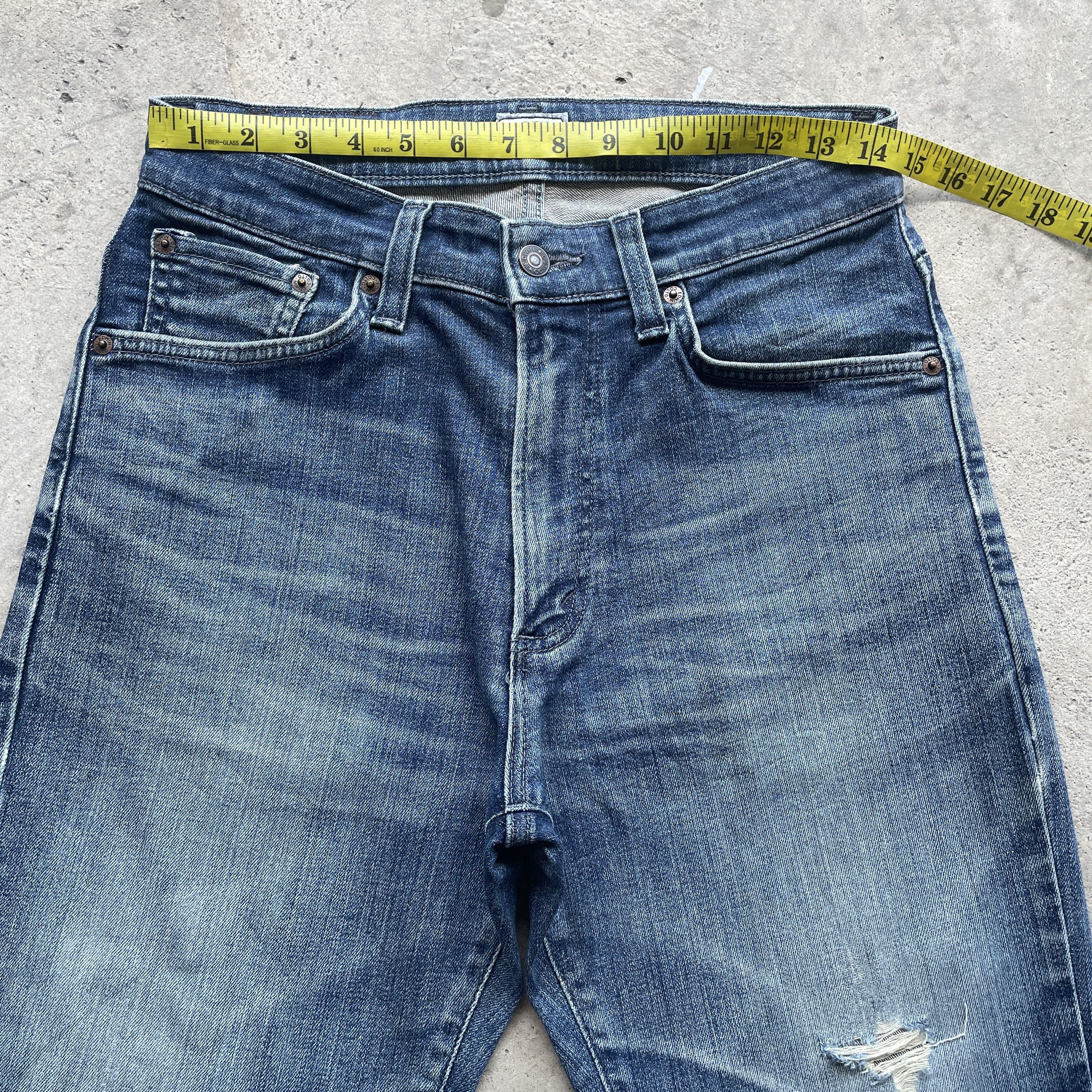 Japanese Brand VINTAGE EDWIN DISTRESSED JEANS FADED DENIM PANTS W29 Size US 29 - 5 Thumbnail