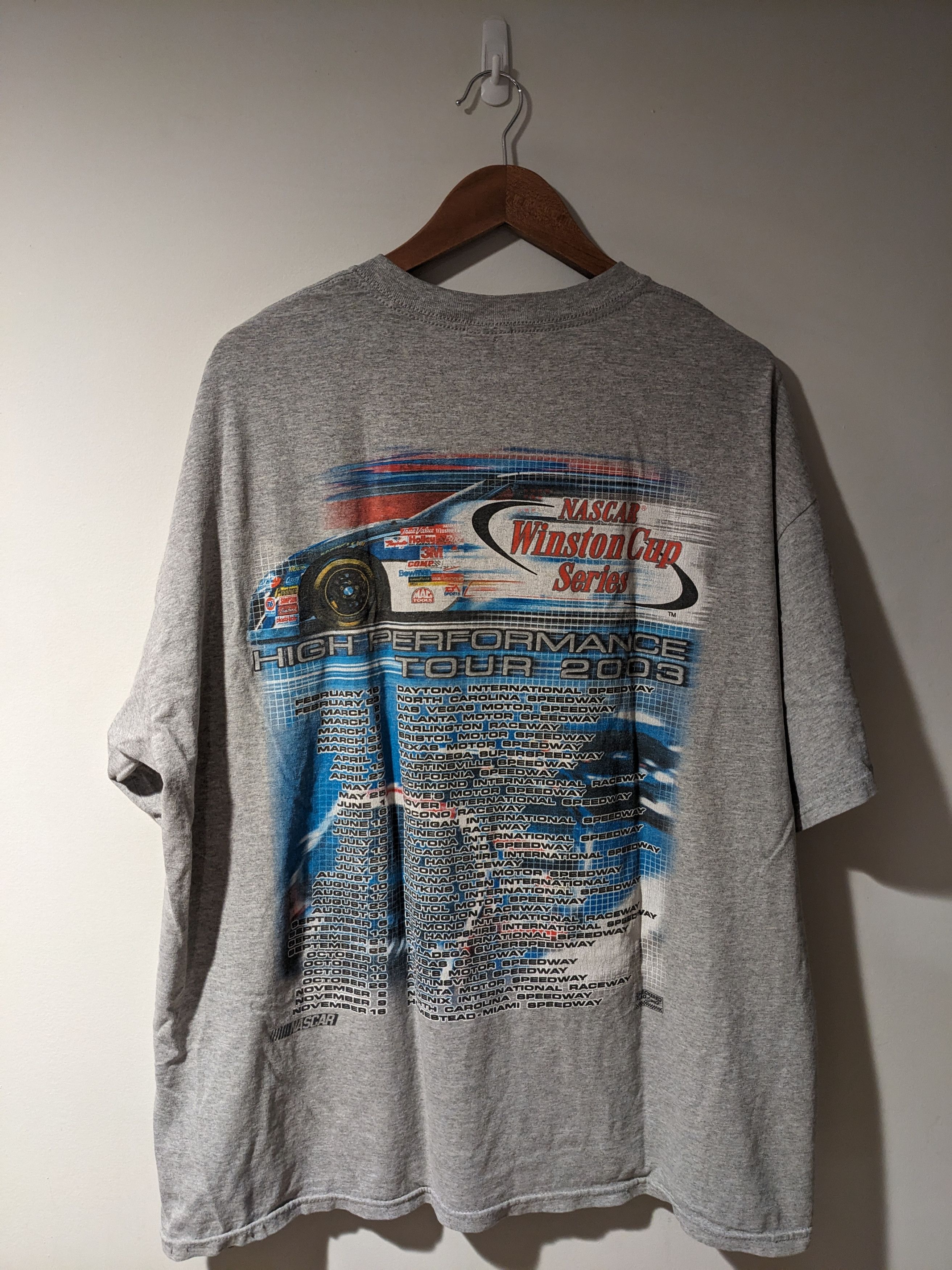 NASCAR × Vintage Vintage 2003 Nascar Winston Cup Series Racing T-Shirt Size US XXL / EU 58 / 5 - 7 Thumbnail