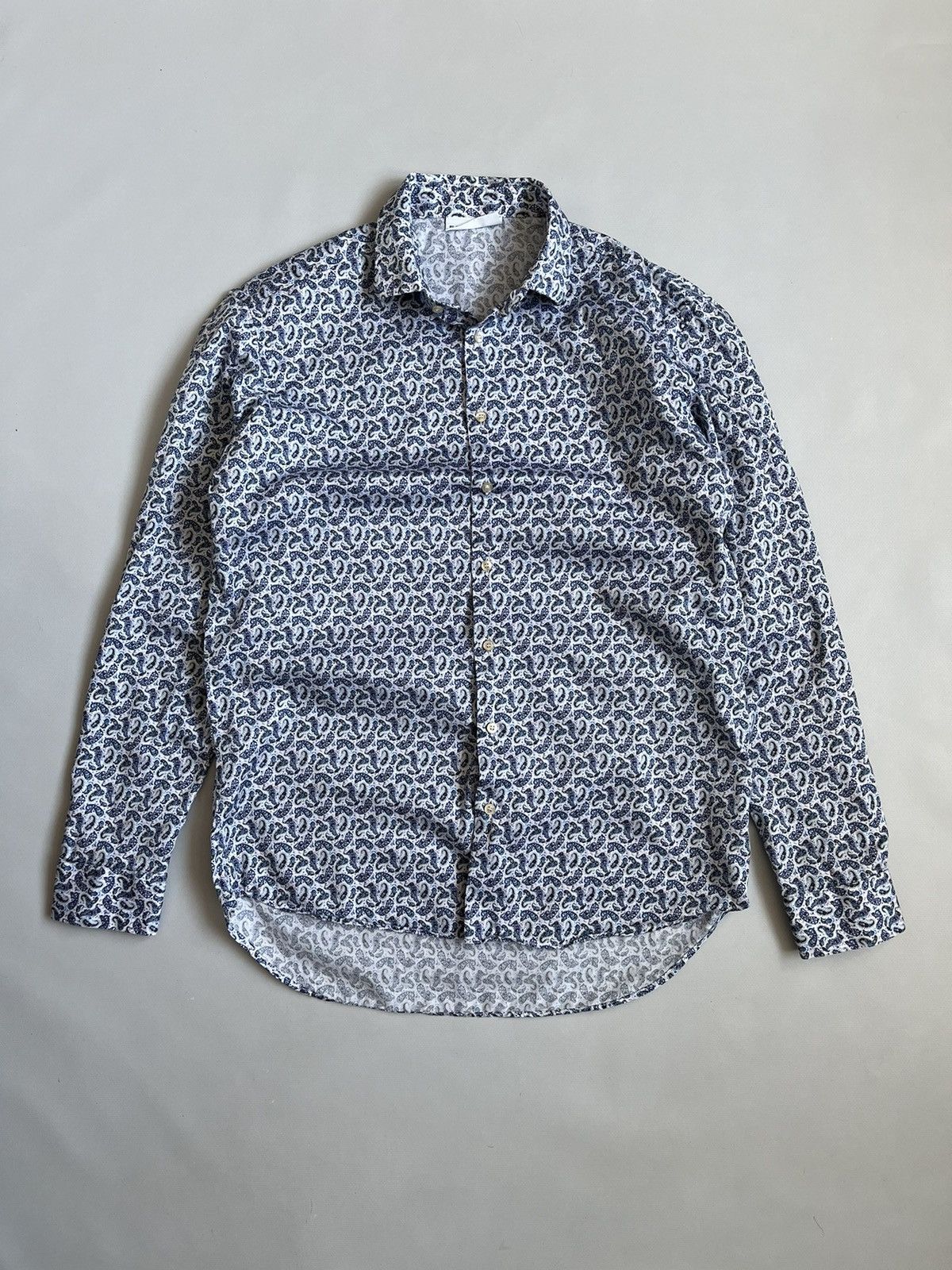Etro × La Martina × Polo Ralph Lauren Etro Milano Men Blue Paisley Button Up Shirt Size US M / EU 48-50 / 2 - 1 Thumbnail
