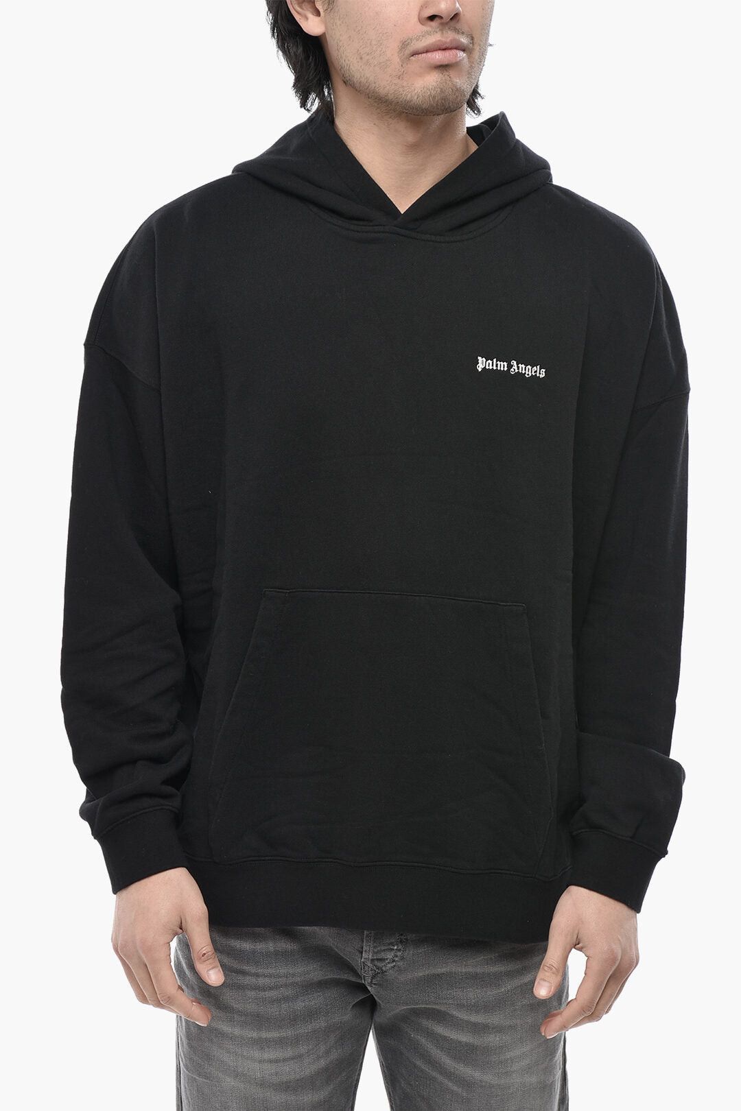 Palm Angels Brushed Cotton Hoodie CLASSIC LOGO With Front Pocket Size US XXL / EU 58 / 5 - 1 Thumbnail