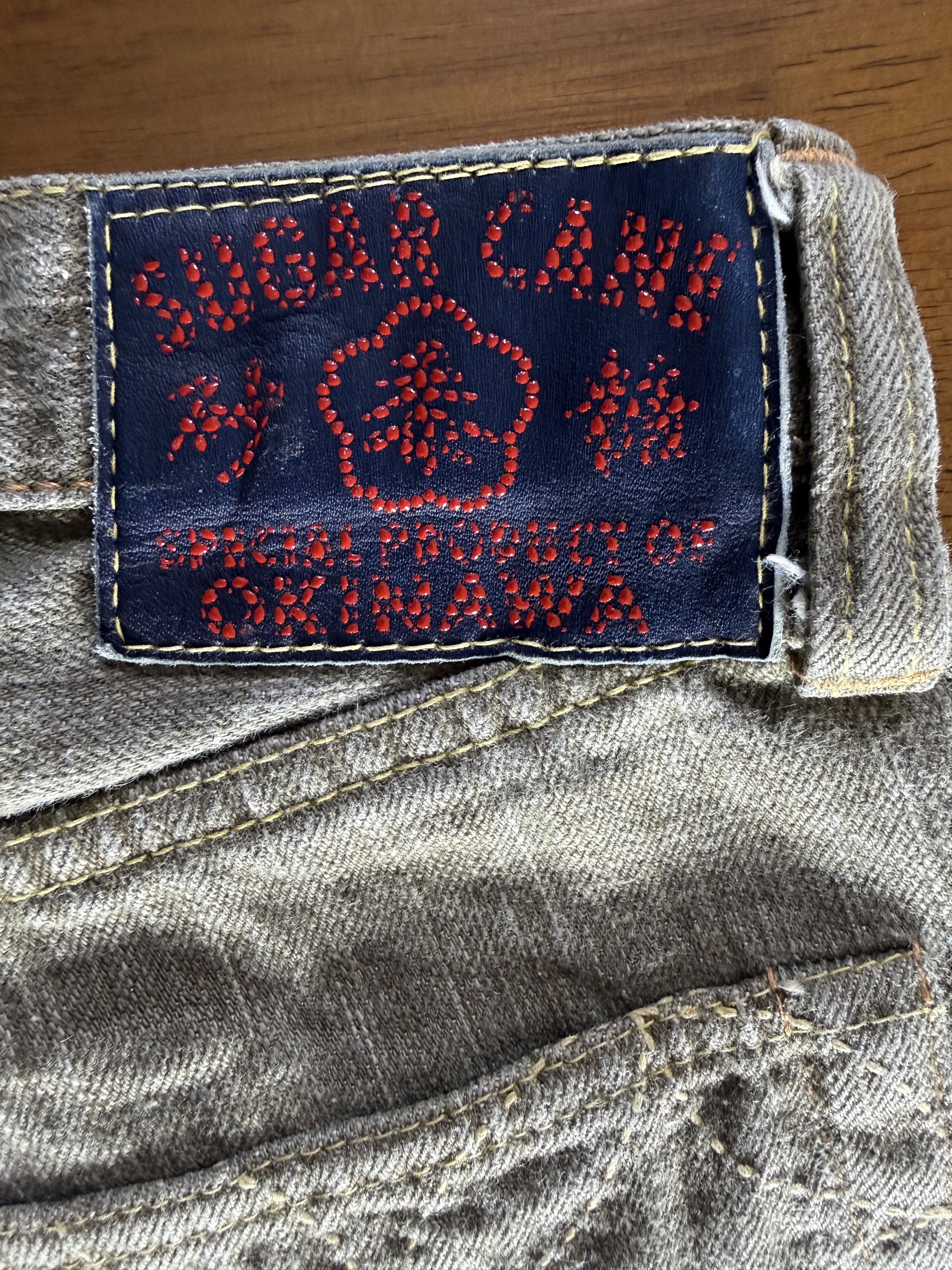 Sugar Cane Rare Sugar Cane Okinawa Kakishibu Dye - Grey/Green Selvedge Size US 30 / EU 46 - 3 Thumbnail