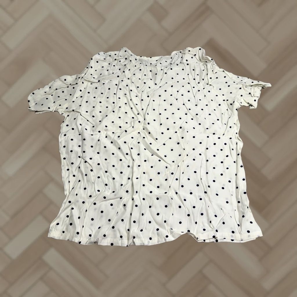 Vintage Vintage Fritzi California Blouse Shirt Polka Dot 70s White L Womens Pocket Tee Size L / US 10 / IT 46 - 1 Thumbnail