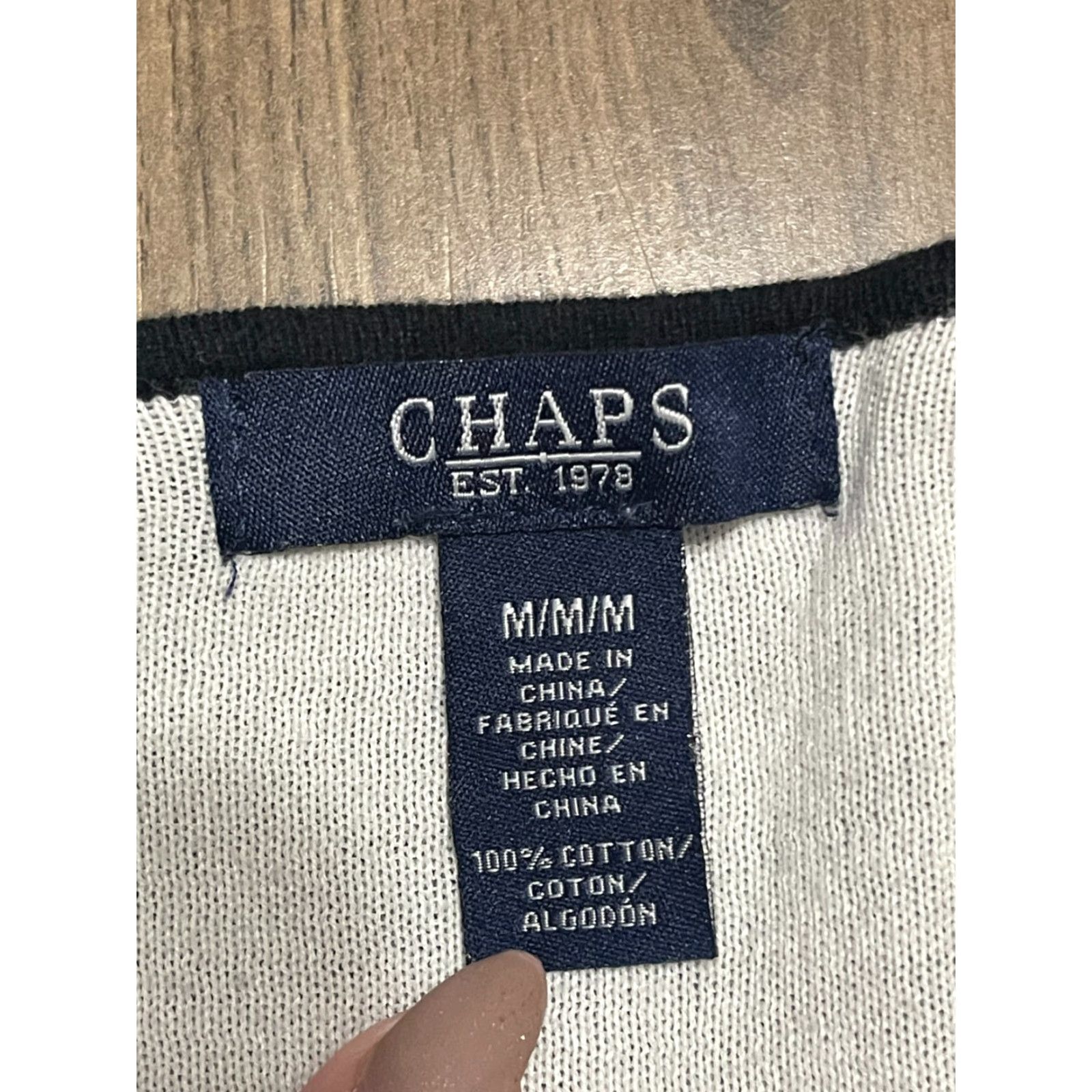 Chaps Chaps Shirt, Women's Size Medium, Button Up, Long Sleeve, Black White, Casual, Women, Regular Fit, Modern, Fall Spring Summer Size M / US 6-8 / IT 42-44 - 7 Thumbnail