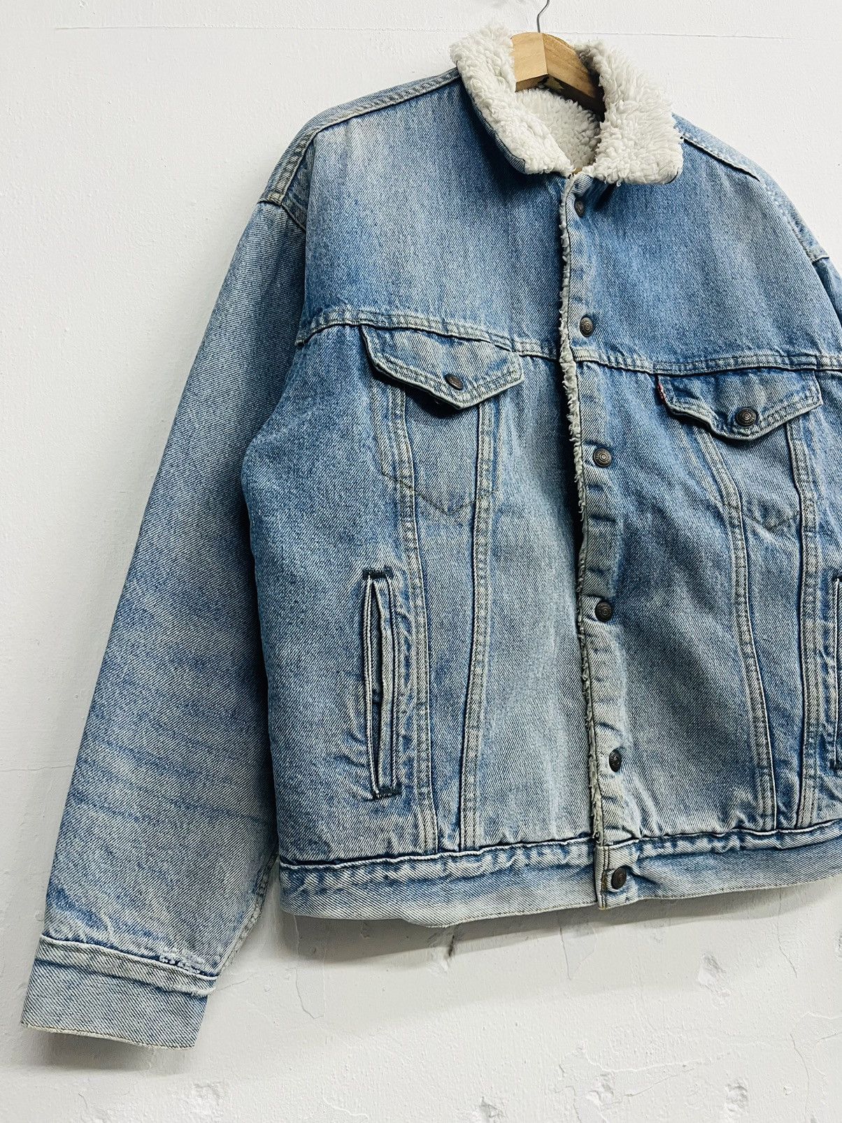 Levi's × Levi's Vintage Clothing × Vintage Vintage 80s Levis Sherpa Lined Trucker Jacket Size US M / EU 48-50 / 2 - 5 Thumbnail