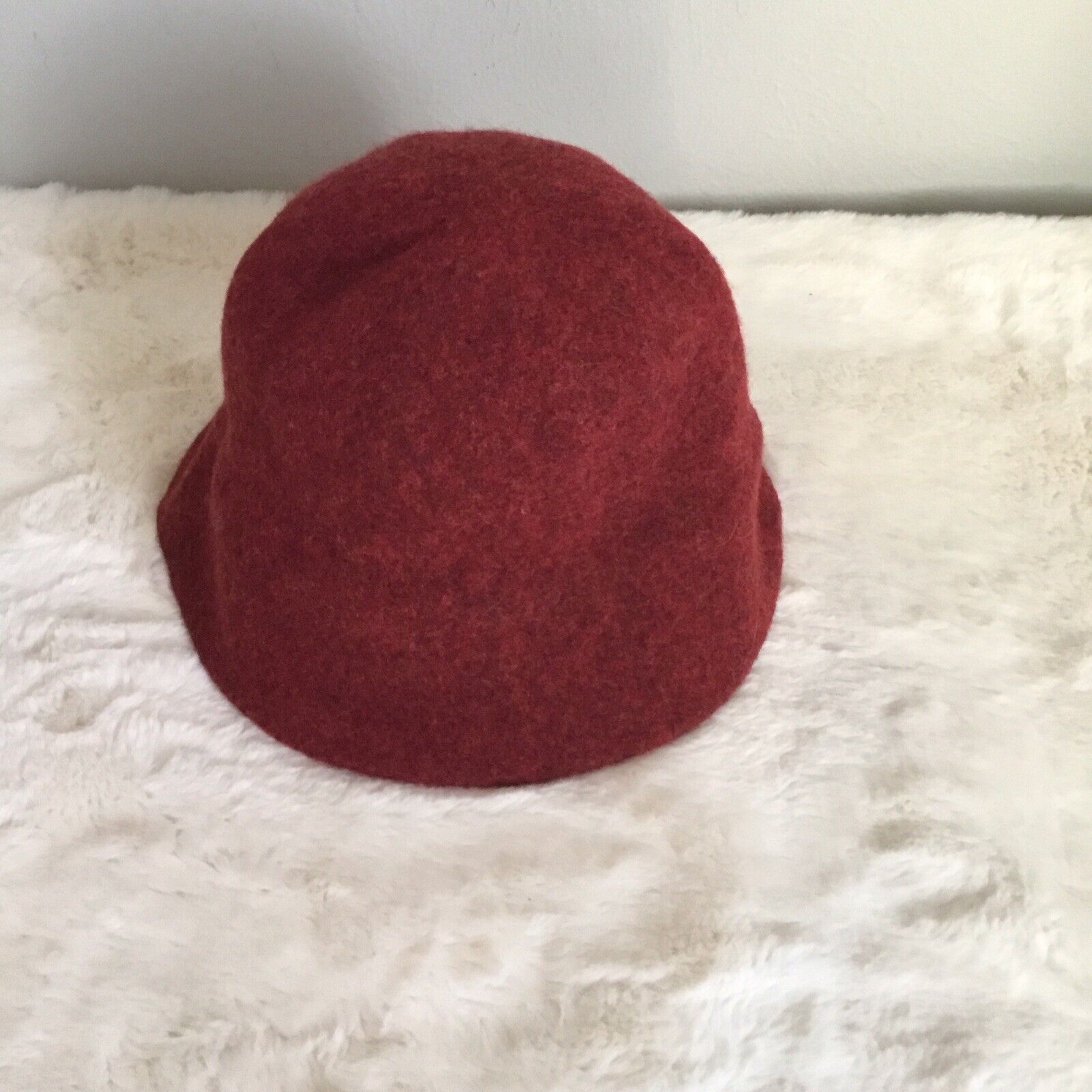(di)vision 100% Wool Hat Stunning Red bowler bucket Hat Derby Church Size ONE SIZE - 1 Thumbnail