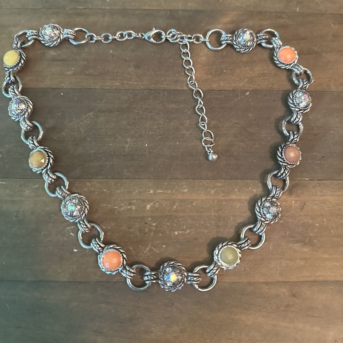 Other Round multicolor stone link necklace Size ONE SIZE - 2 Thumbnail