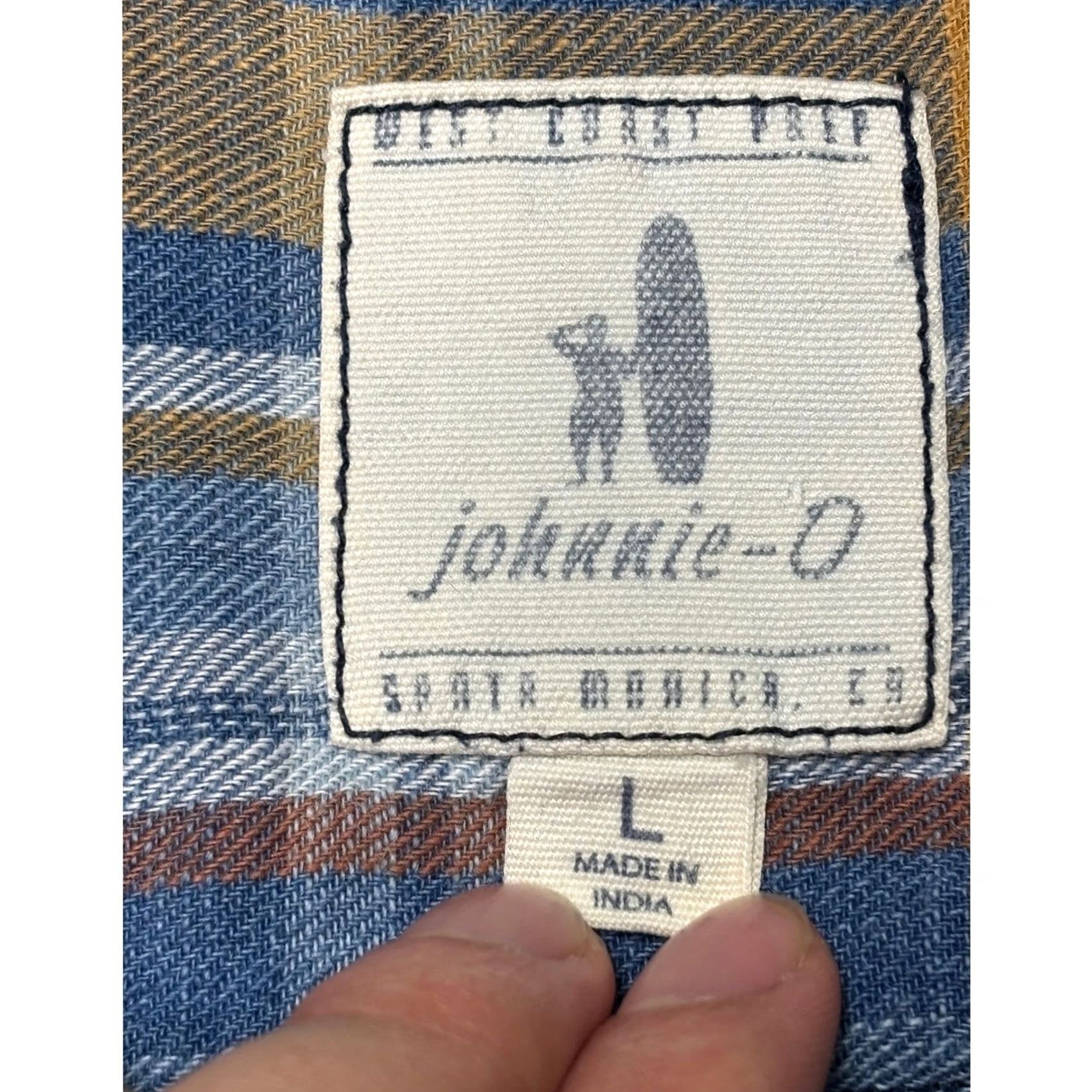 johnnie-O johnnie-O Shirt Mens Large Blue Long Sleeve Cotton West Coast Prep Button Down Size US L / EU 52-54 / 3 - 4 Thumbnail