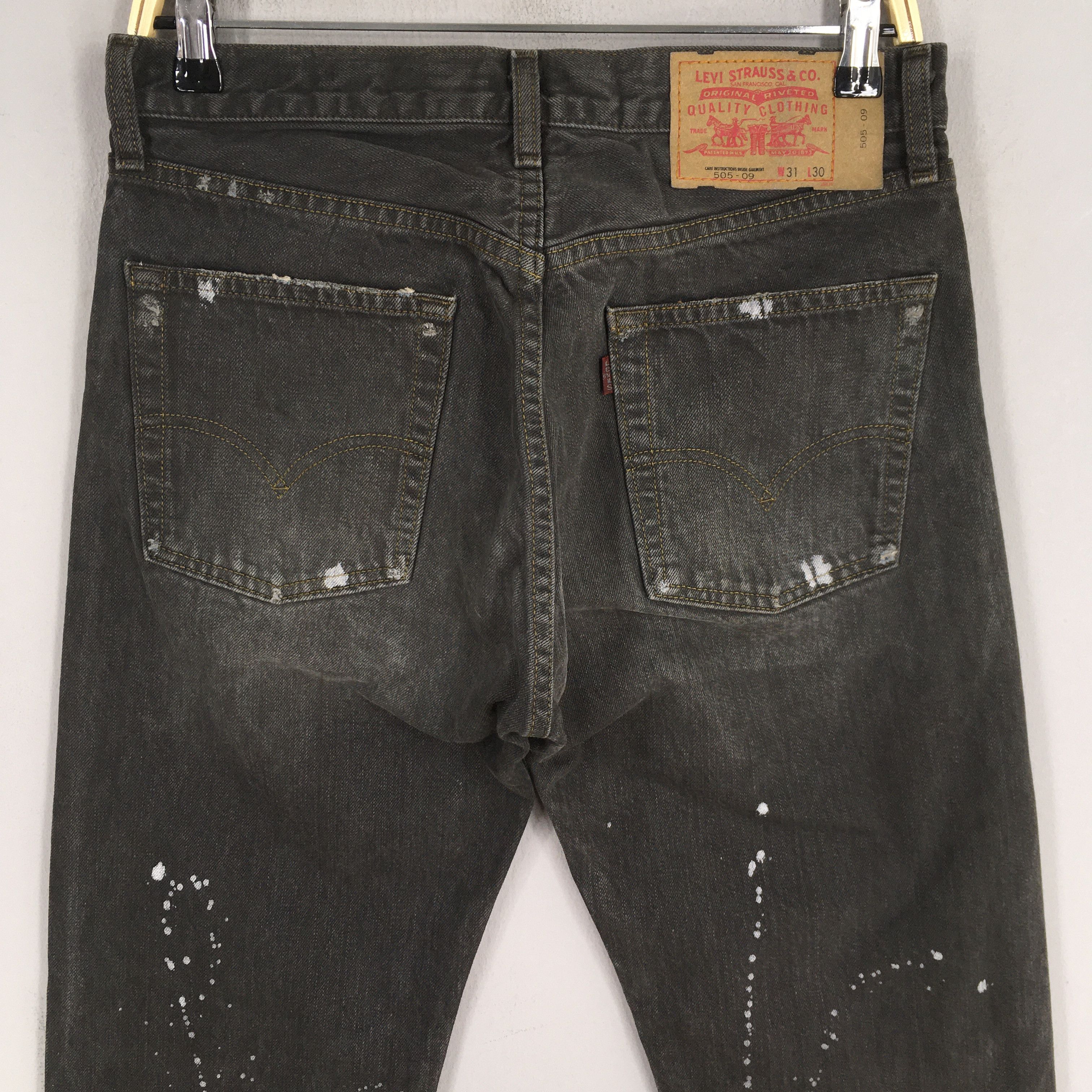 Levi's Size 29x29 Vintage 90s Levi's 505 Faded Black Jeans S1277 Size US 29 - 9 Thumbnail