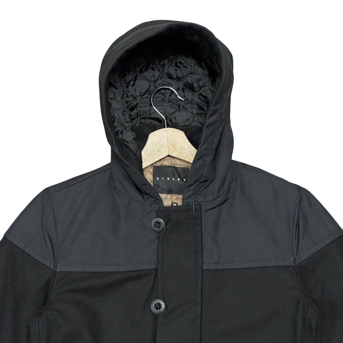 Sisley Sisley 2012 Archive Wool Hooded Parka Jacket - Made in Italy Size US S / EU 44-46 / 1 - 6 Thumbnail