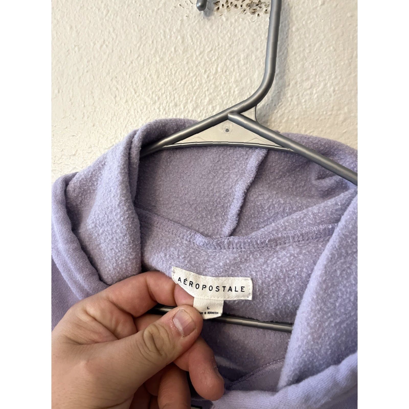 Vintage Aeropostale Hoodie Womens Size Large Purple Graphic Pullover Size L / US 10 / IT 46 - 3 Thumbnail