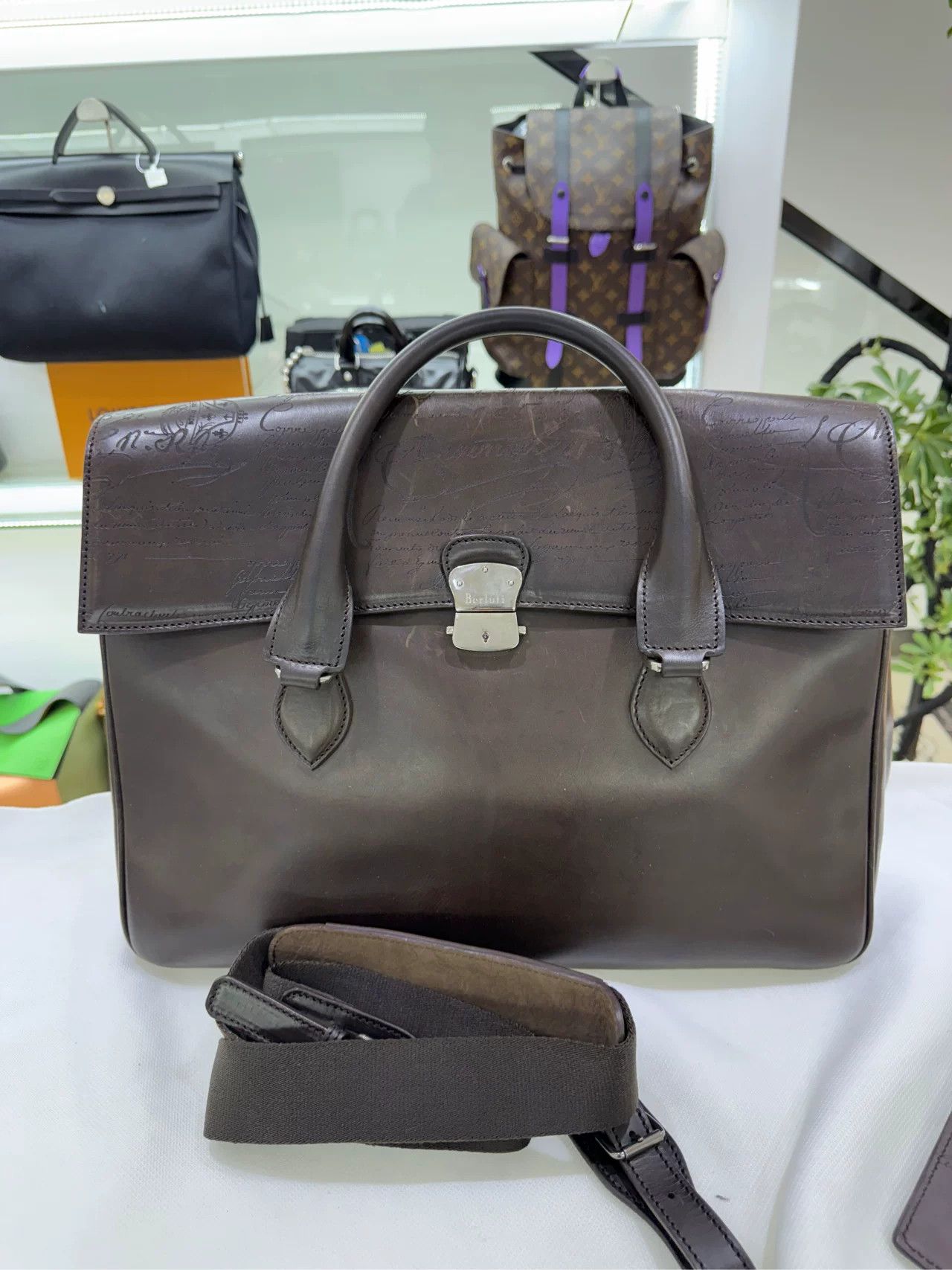 Berluti Classic Doctor Briefcase Engraved