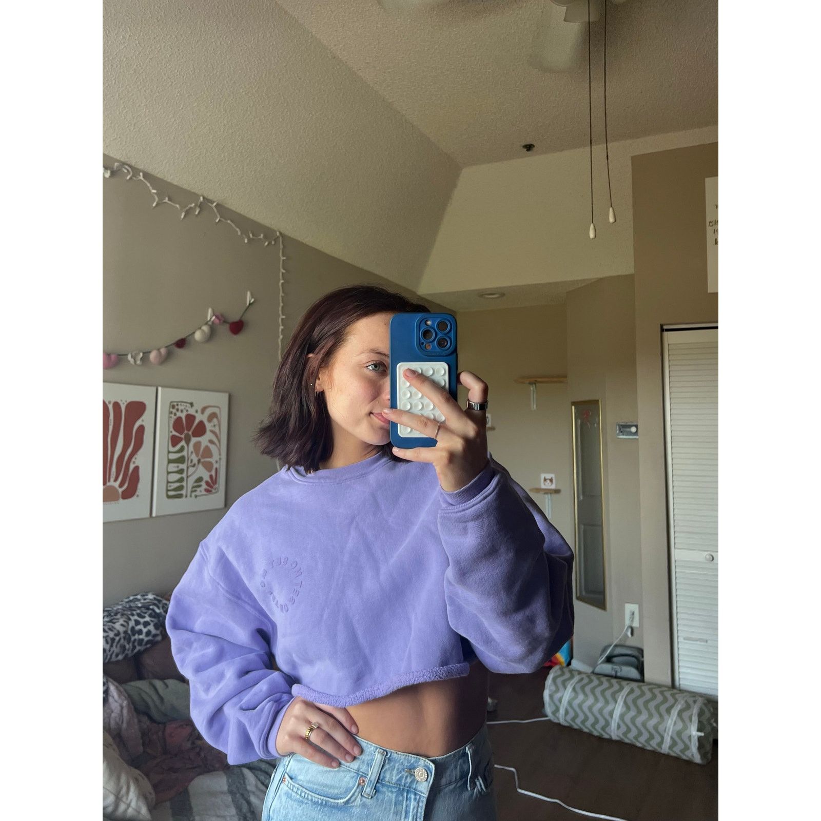 (+)PEOPLE Set Active Cropped Crewneck Sweatshirt Size M / US 6-8 / IT 42-44 - 1 Thumbnail