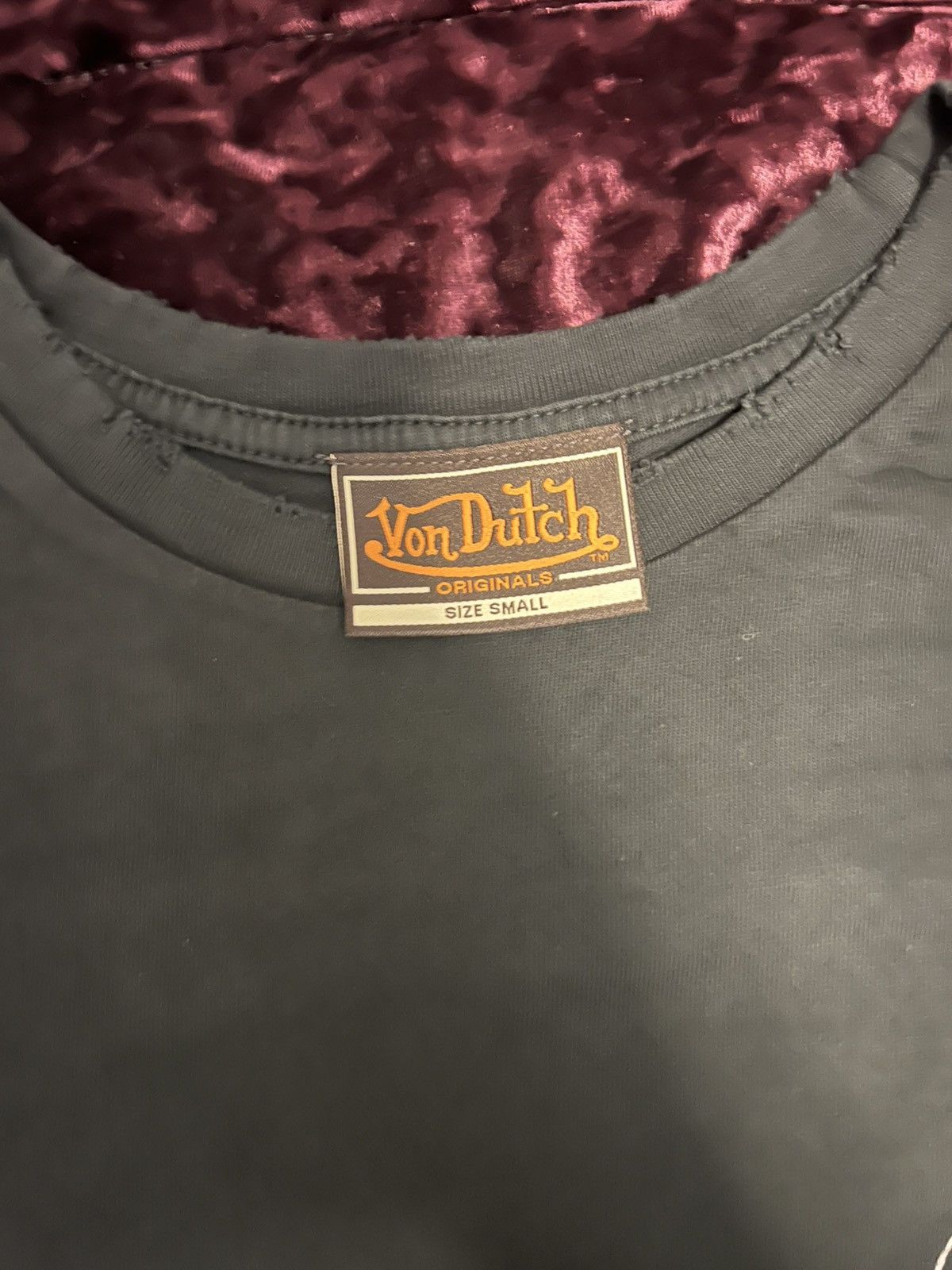 Von Dutch Von Dutch VINTAGE BLACK & WHITE DISTRESSED CHOPPER TEE Size US S / EU 44-46 / 1 - 5 Thumbnail