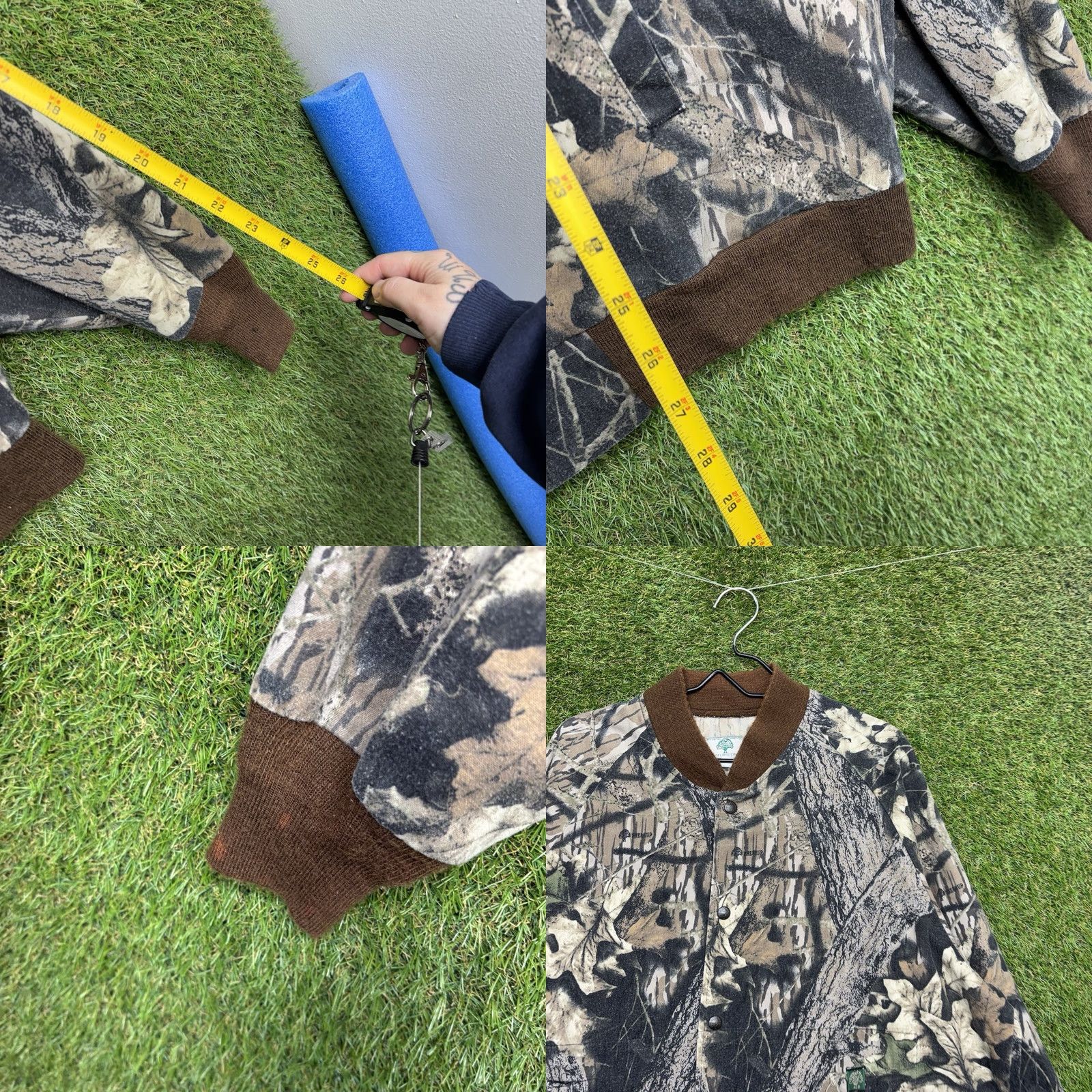 Vintage VINTAGE Mossy Oak Jacket Mens 2XL Camouflage Green Leaf USA Snap Button Bomber Jacket Shirt Size US XXL / EU 58 / 5 - 8 Thumbnail