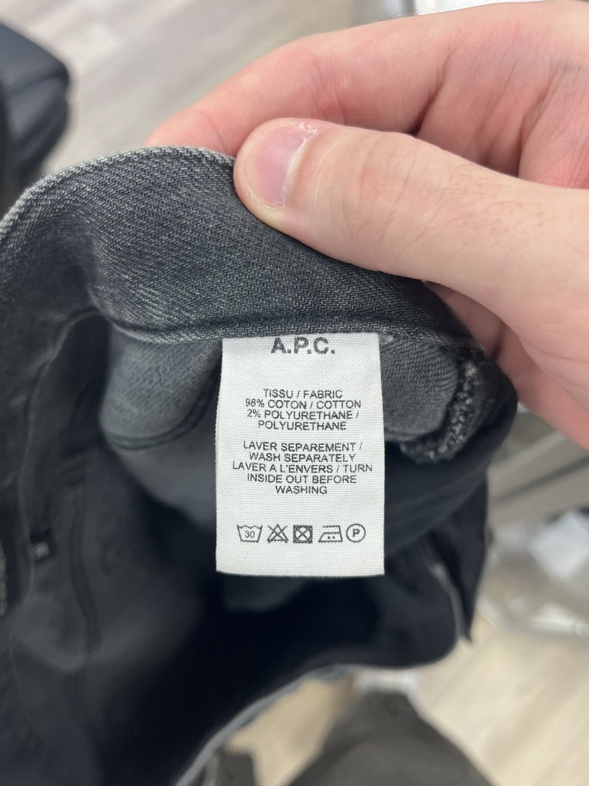A.P.C. A.P.C. Washed Black Jeans 33 Size US 30 / EU 46 - 4 Thumbnail