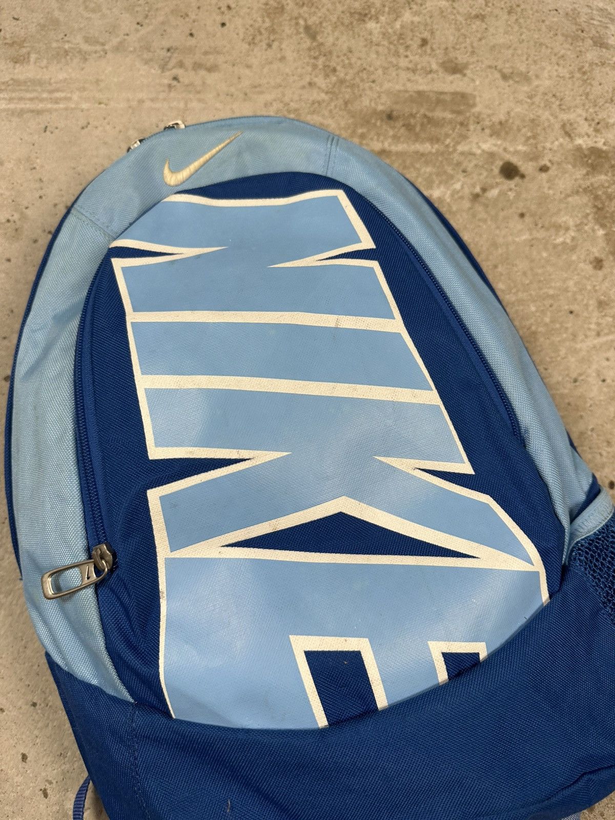 Nike Vintage Y2K Nike Blue Backpack Bag Swoosh Spell Out Size ONE SIZE - 5 Thumbnail